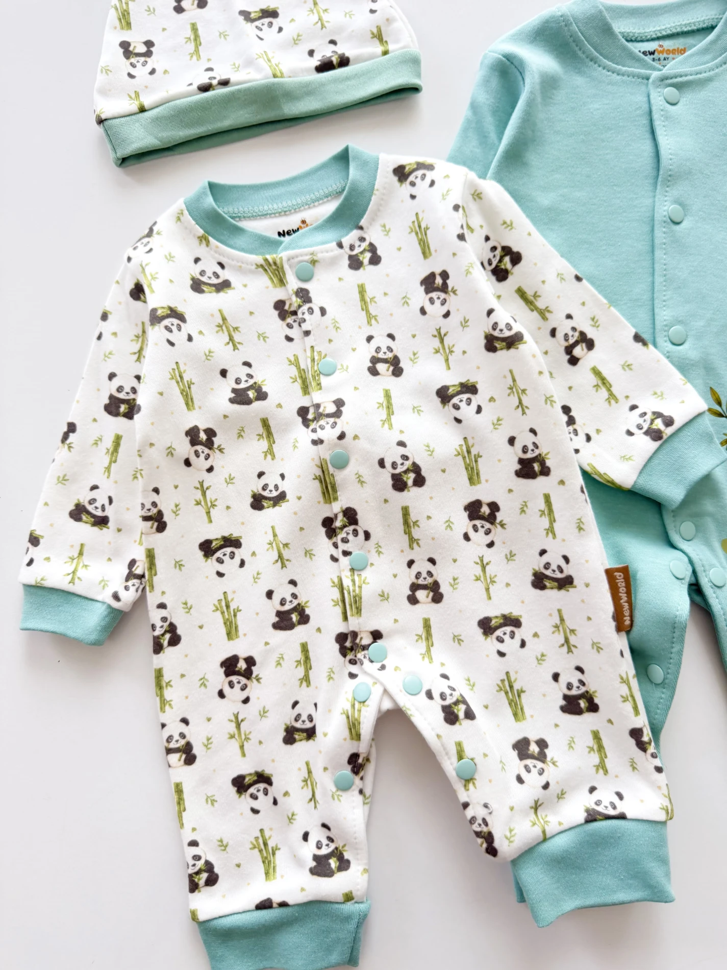 Panda Desenli 2’li Tulum Set & Şapka