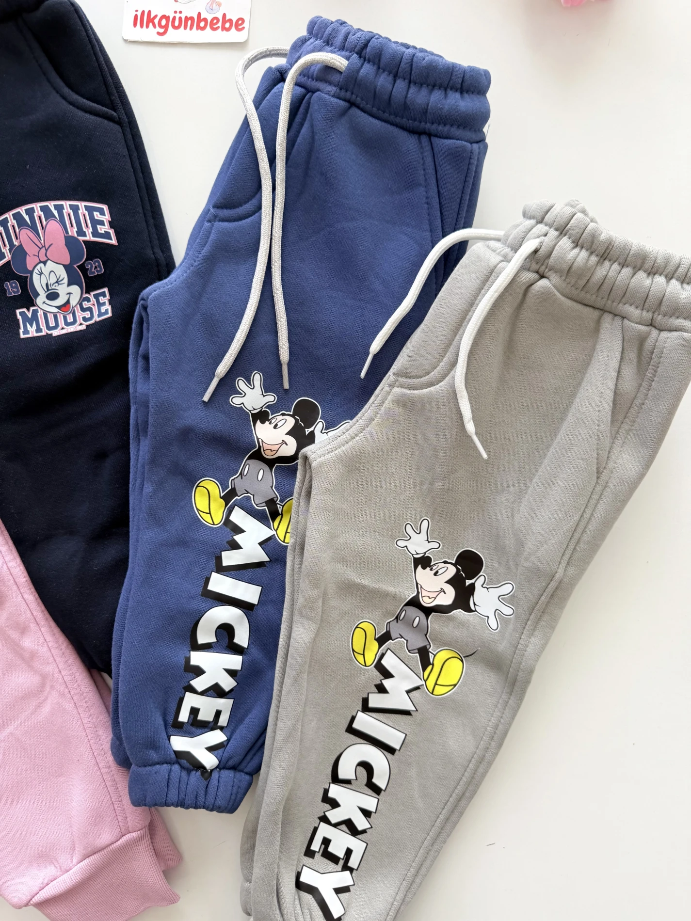 Mickey Mouse 3  İp Şardonlu Eşofman Altı