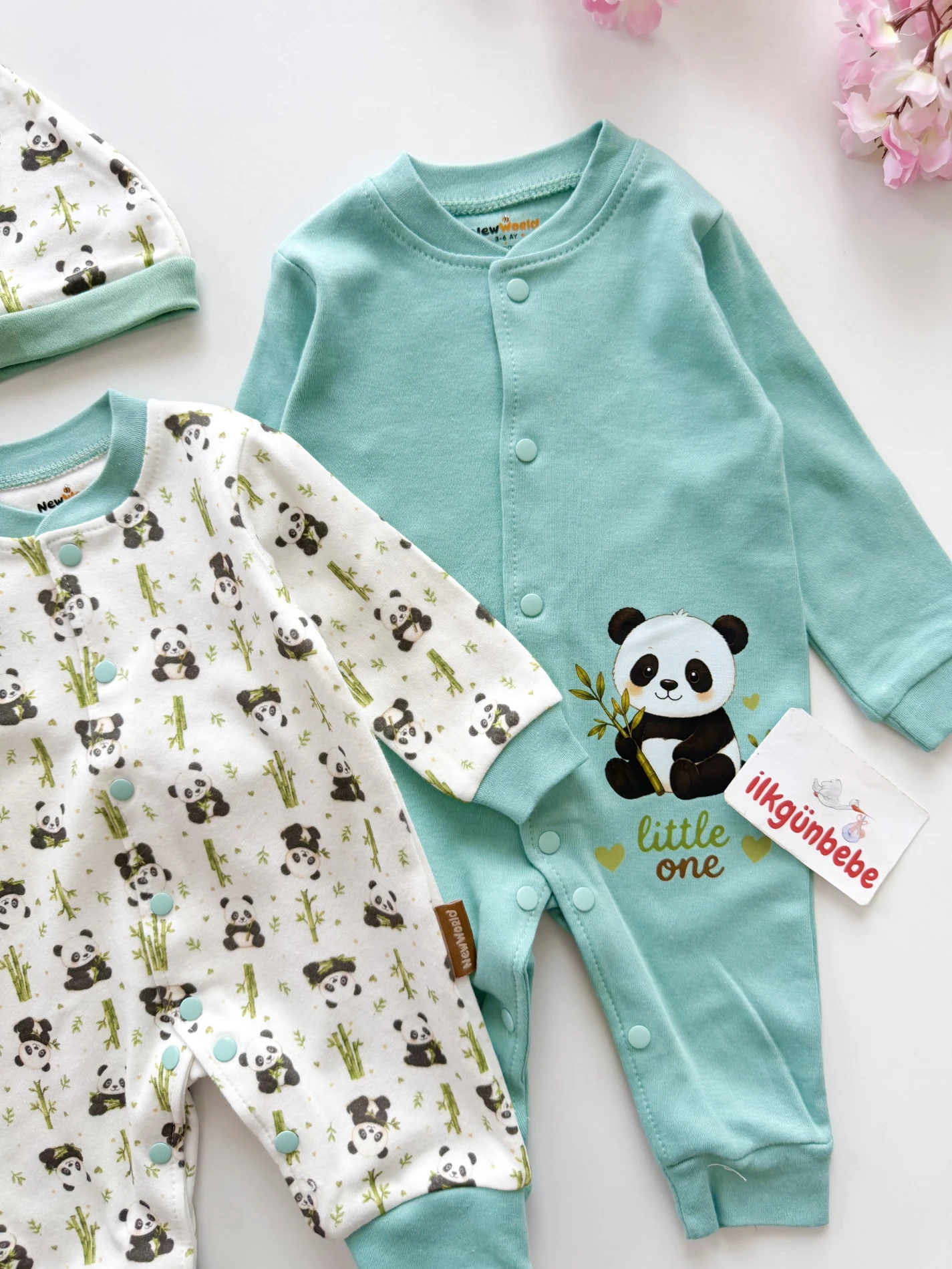 Panda Desenli 2’li Tulum Set & Şapka