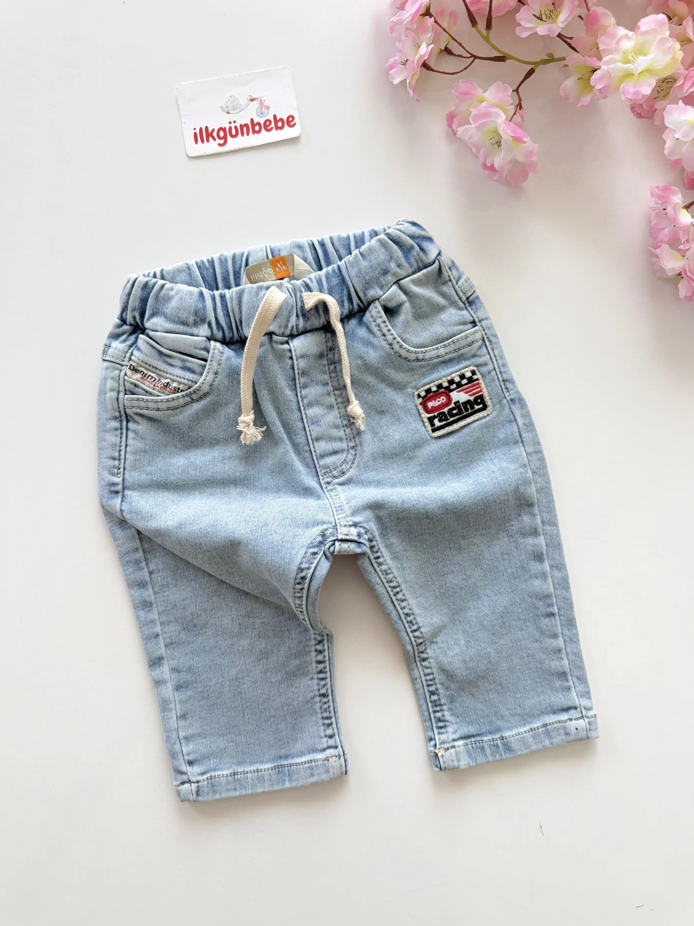 Likralı Kot Jean Pantalon 
