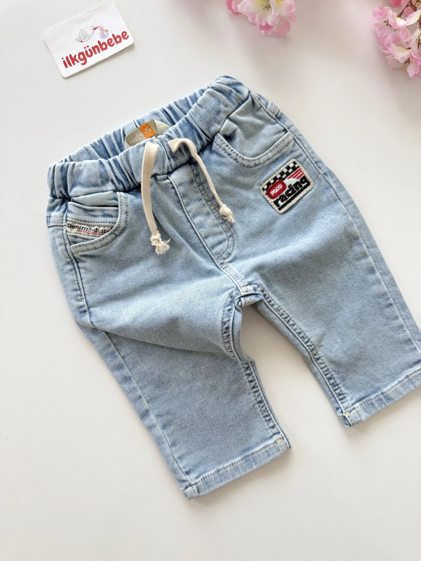 Likralı Kot Jean Pantalon 