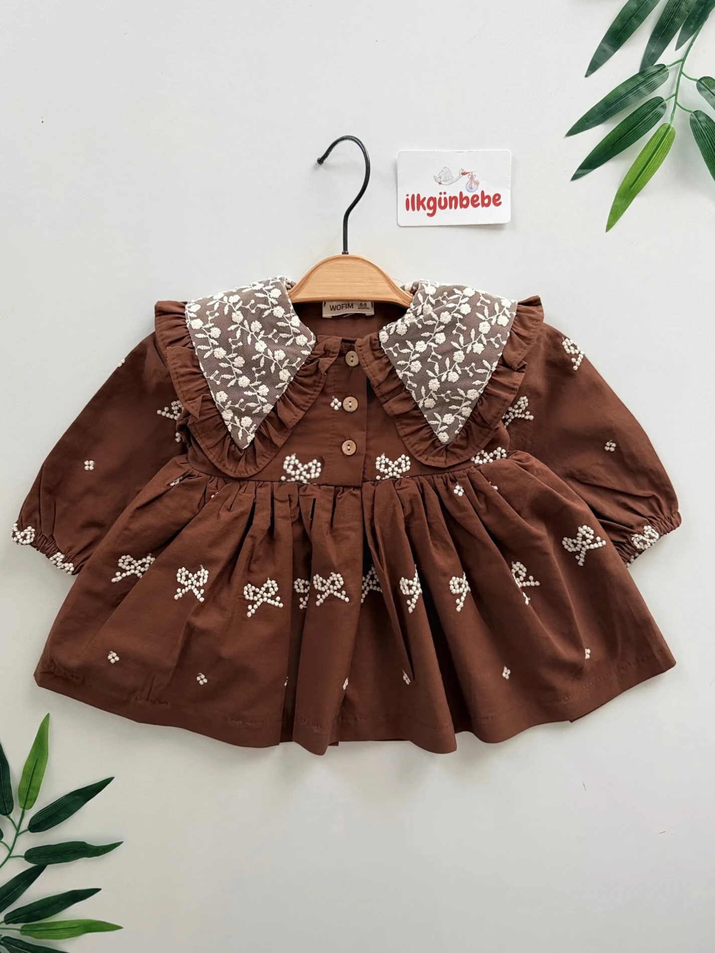 Vintage Premium Kalite Astarlı Üçgen Yaka Elbise