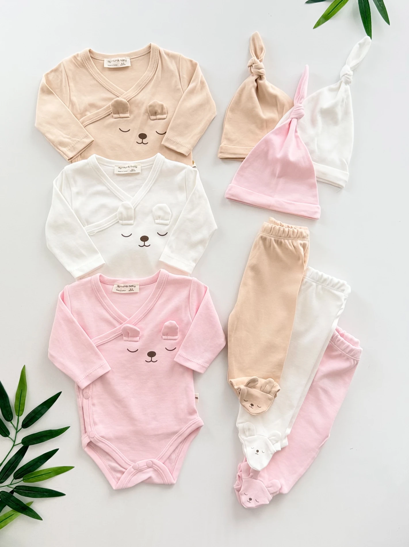 Sleepy Teddy 3 Parça %100 Pamuk Takım