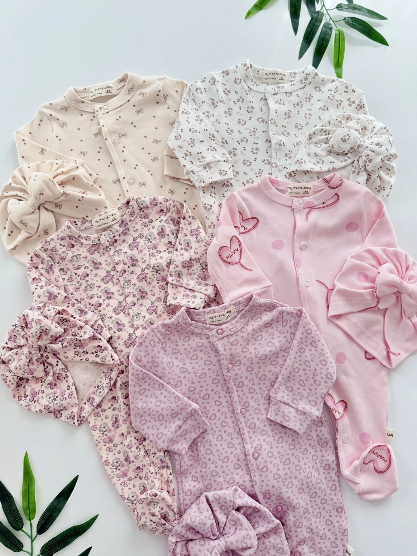 Bahar Çiçek Temalı 5 Parça %100 Pamuk Set