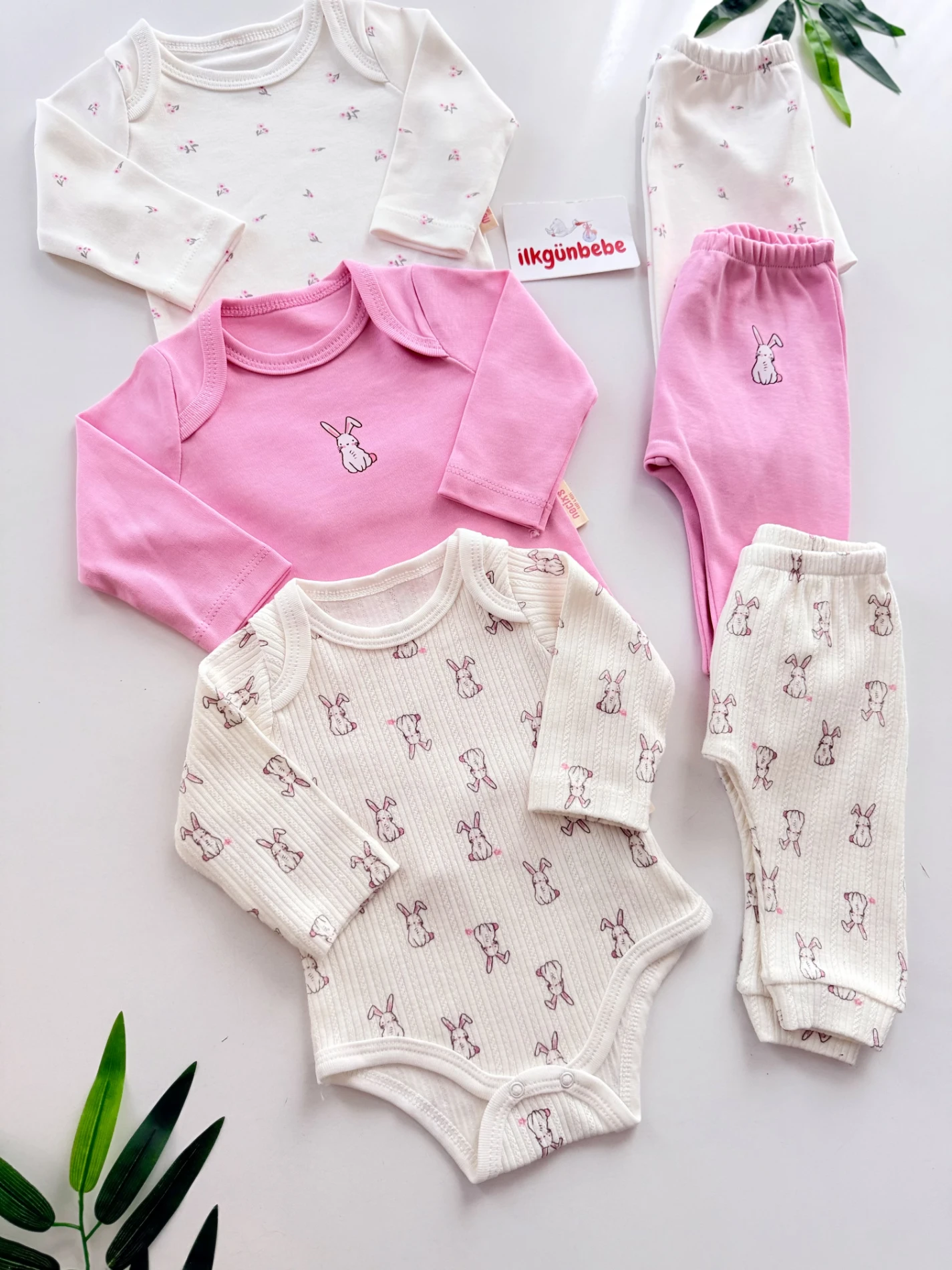 Cute Rabbit 6 Parça Zıbın & Alt Takım 