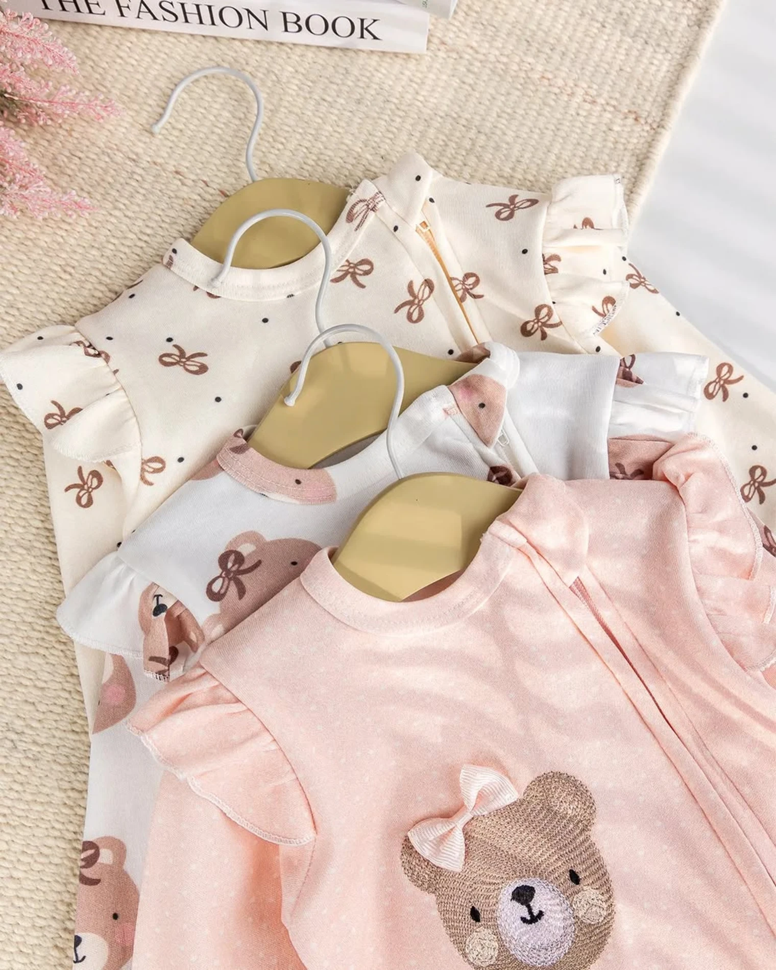 Teddy Fiyonk Premium %100 Pamuk 3’lü Mevsimlik Tulum Set