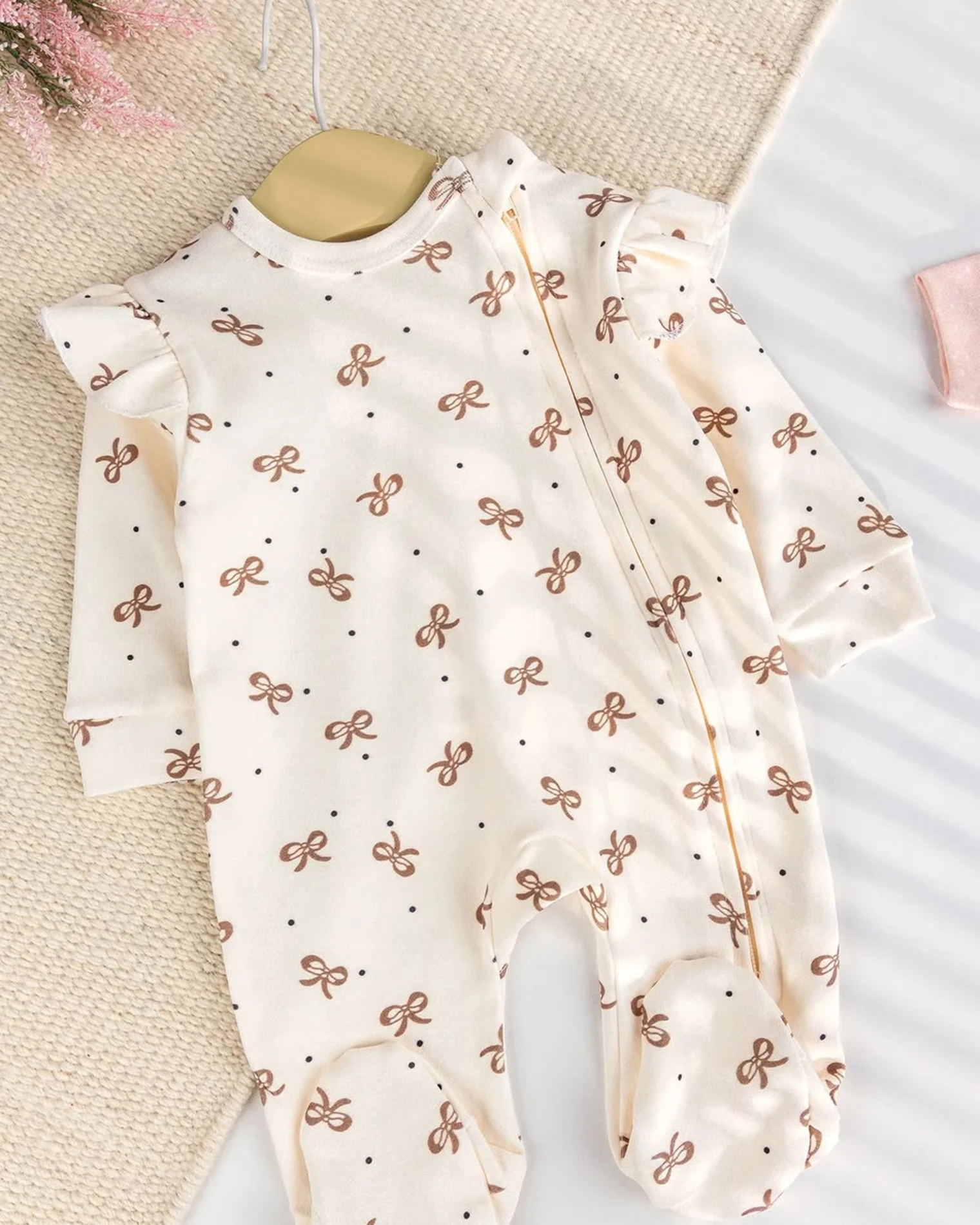 Teddy Fiyonk Premium %100 Pamuk 3’lü Mevsimlik Tulum Set