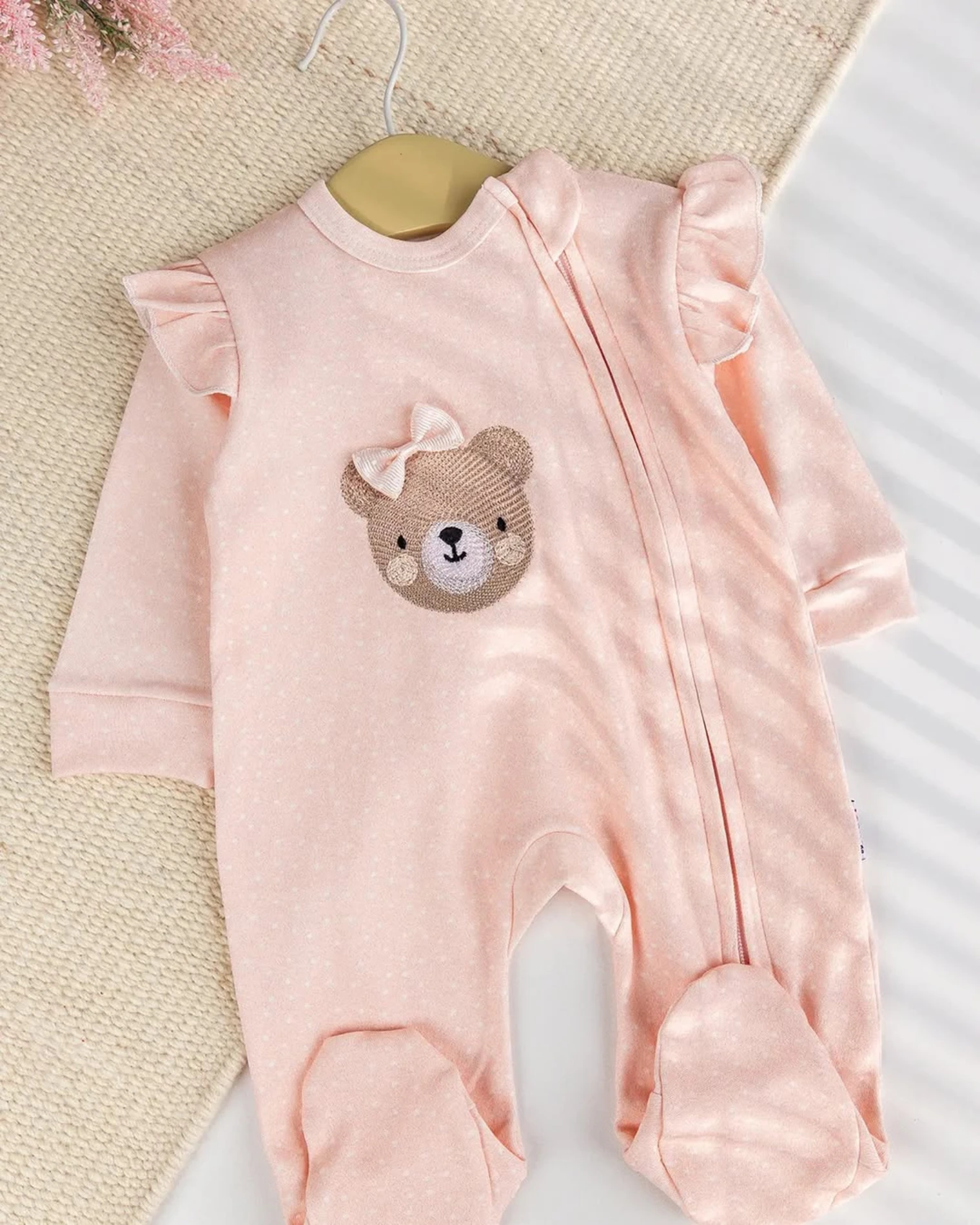 Teddy Fiyonk Premium %100 Pamuk 3’lü Mevsimlik Tulum Set