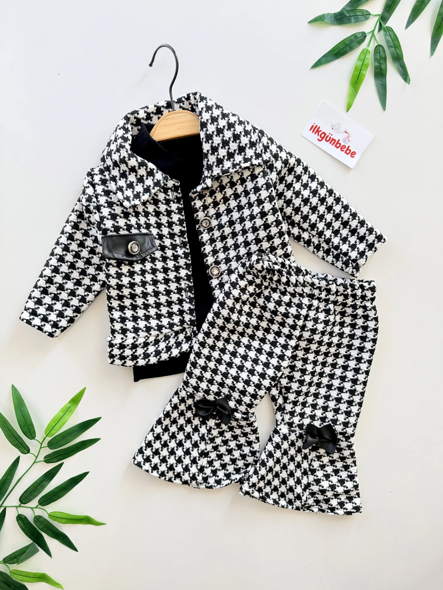 Kazayağı 3’lü İspanyol Pantalonlu Takım