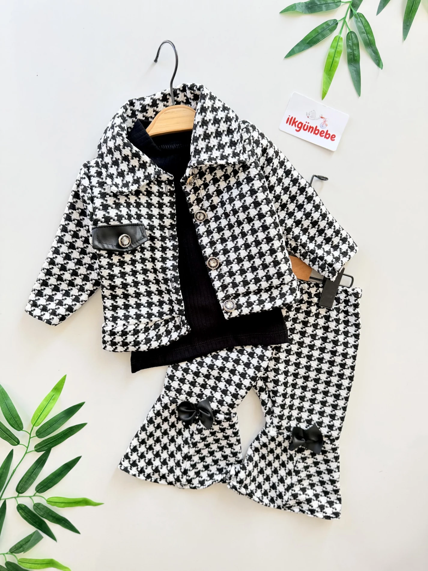 Kazayağı 3’lü İspanyol Pantalonlu Takım