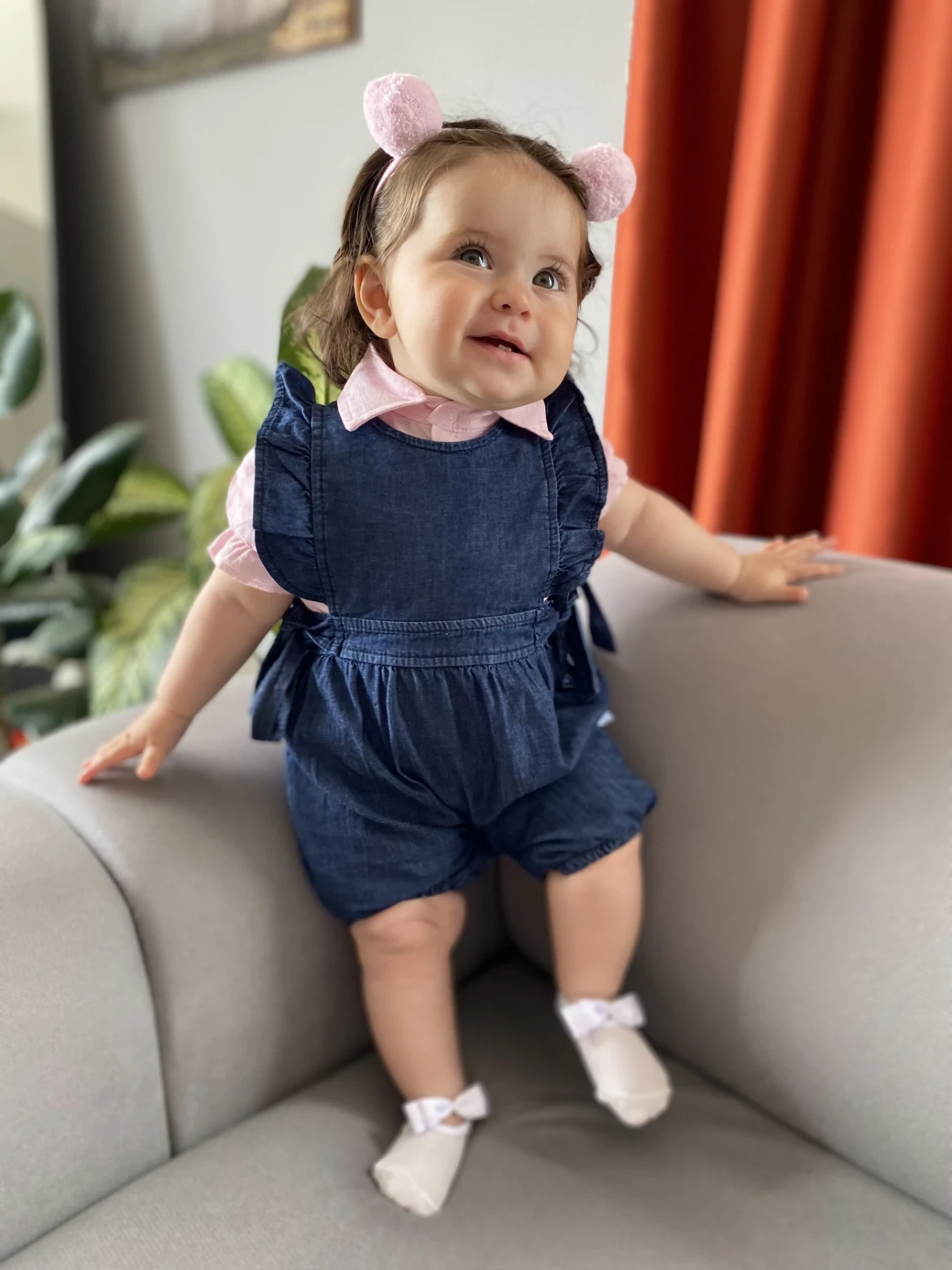 Pera Yandan Bağlamalı Tulumlu Keten Gömlekli Yazlık Set