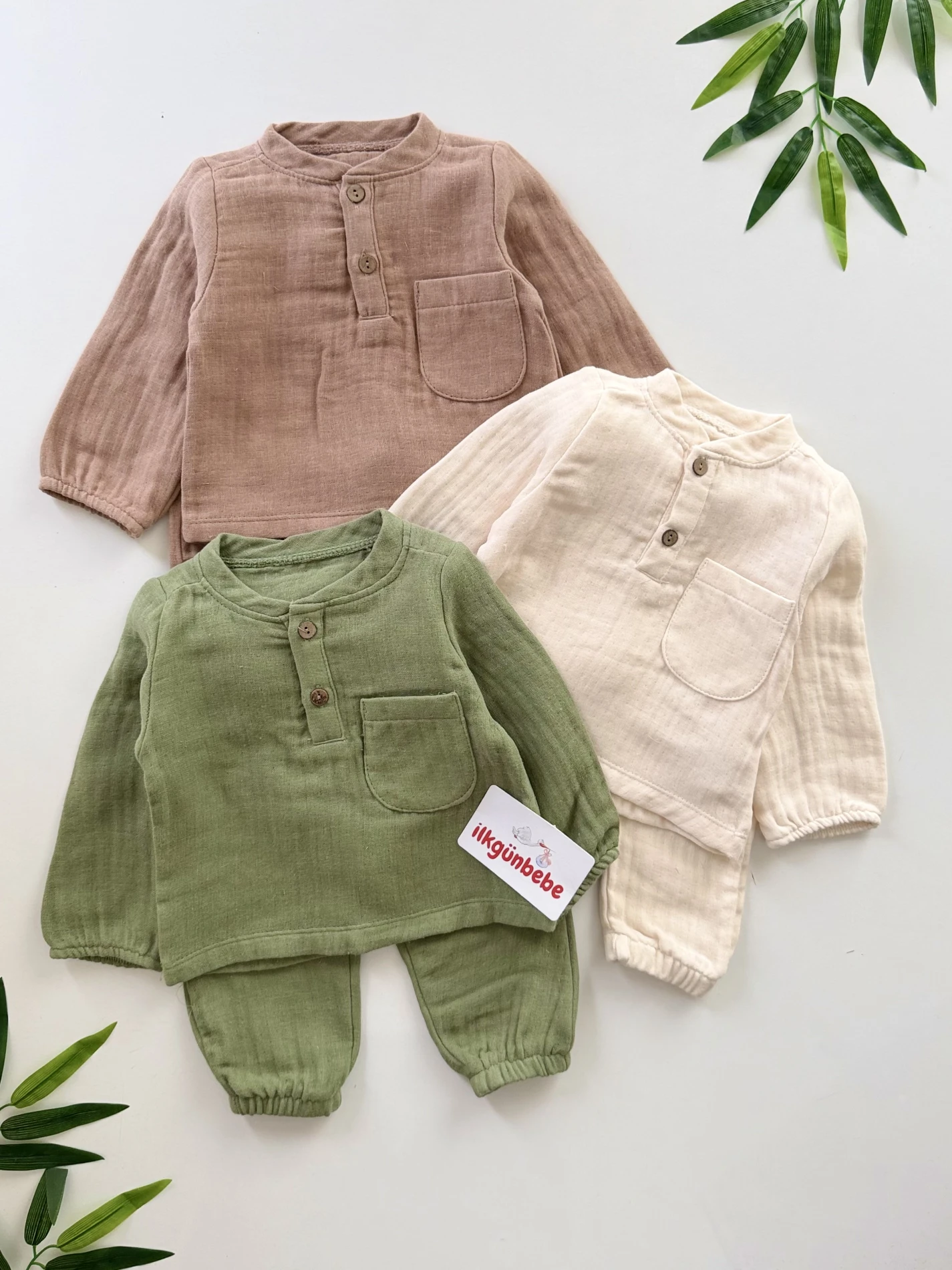 Müslin Kumaş Premium Unisex Soft 2’li Takım