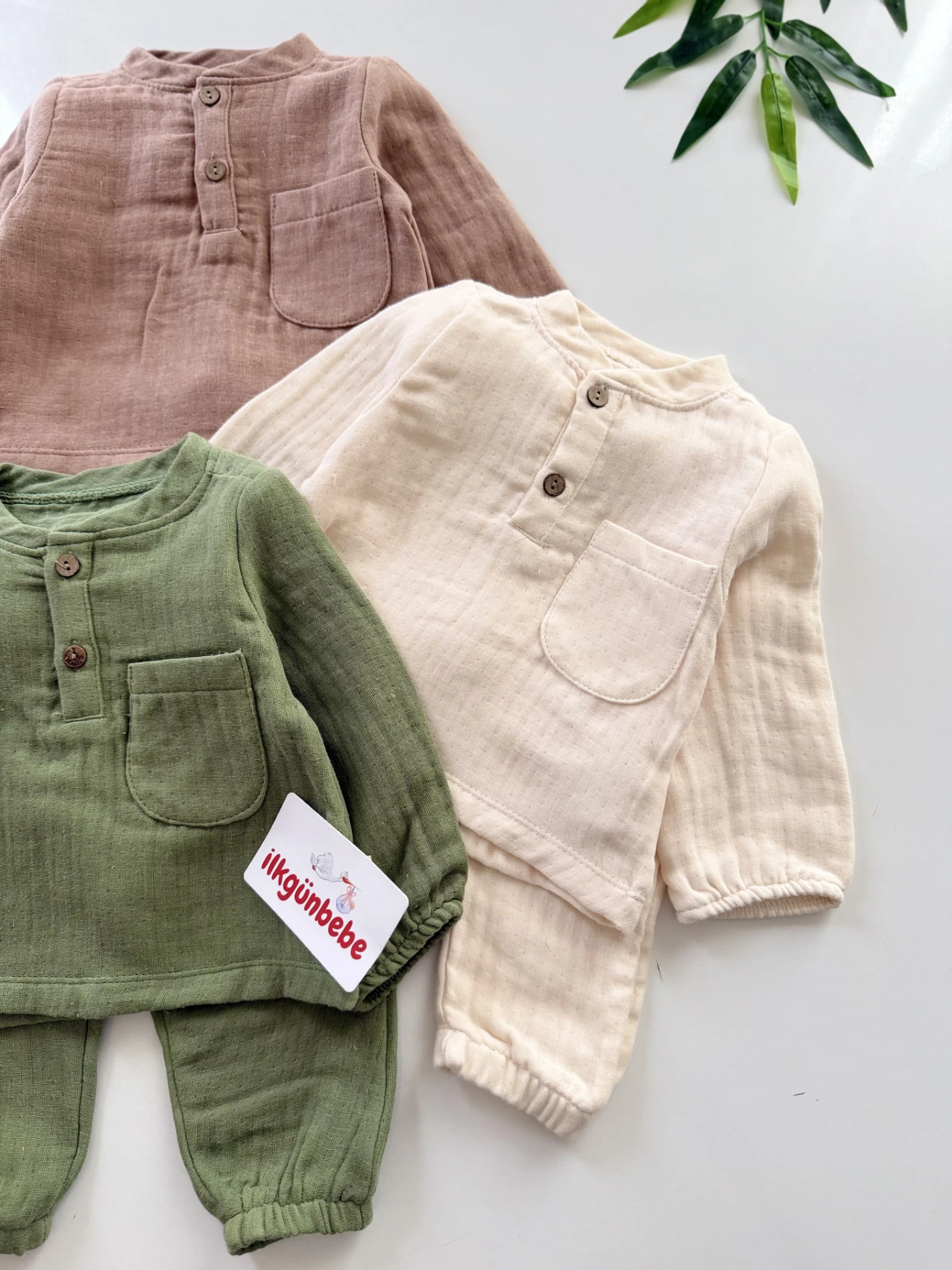 Müslin Kumaş Premium Unisex Soft 2’li Takım