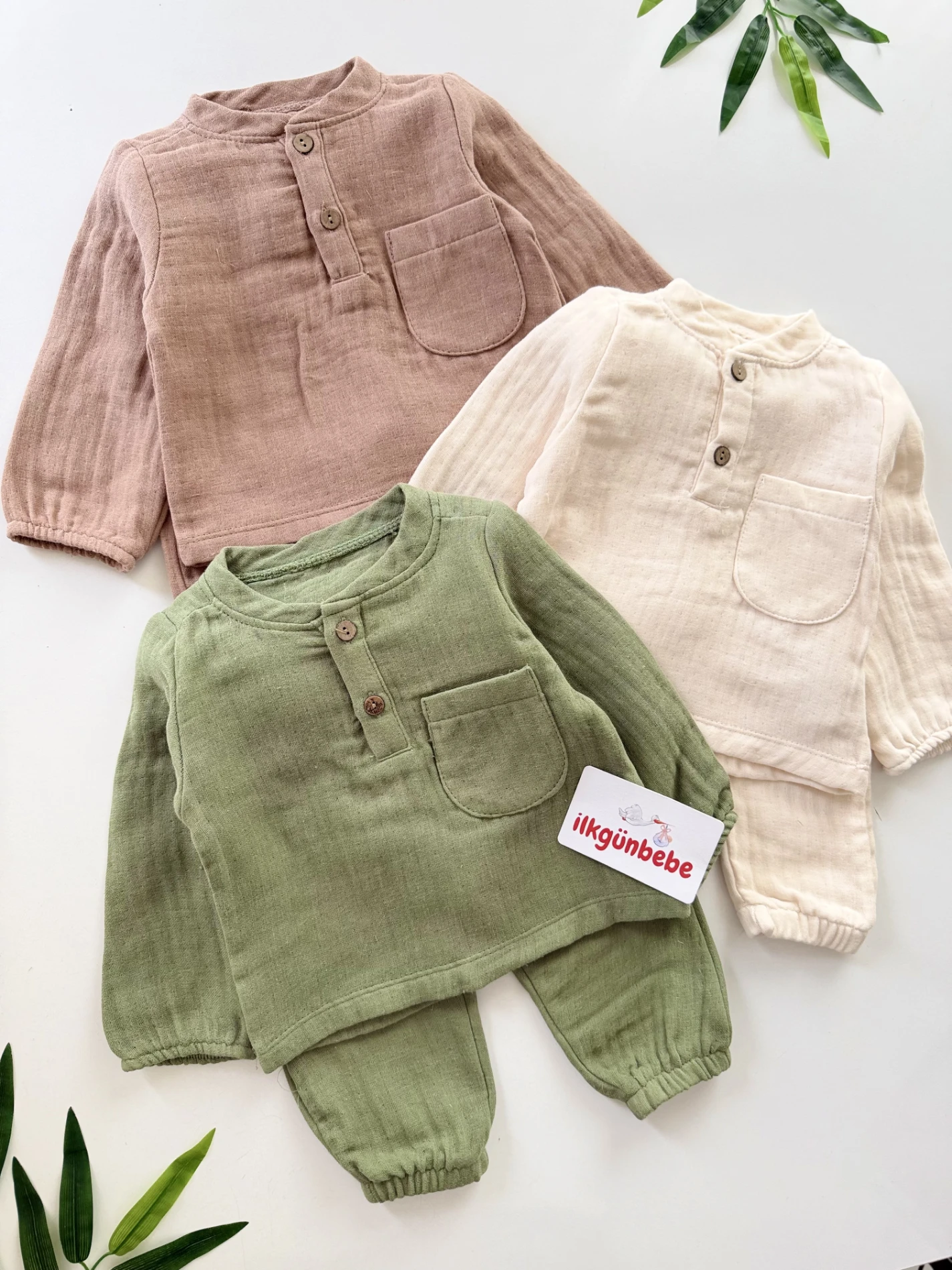 Müslin Kumaş Premium Unisex Soft 2’li Takım