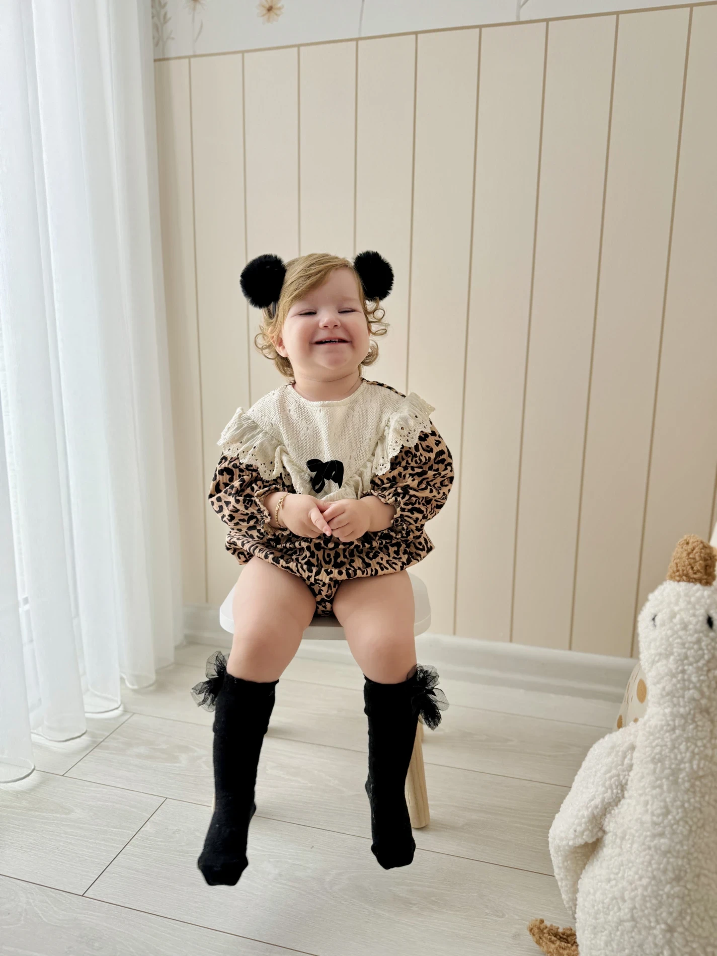 Premium Kalite Özel Koleksiyon Leopar Desen Yumuşak Süet Dokulu Romper Tulum