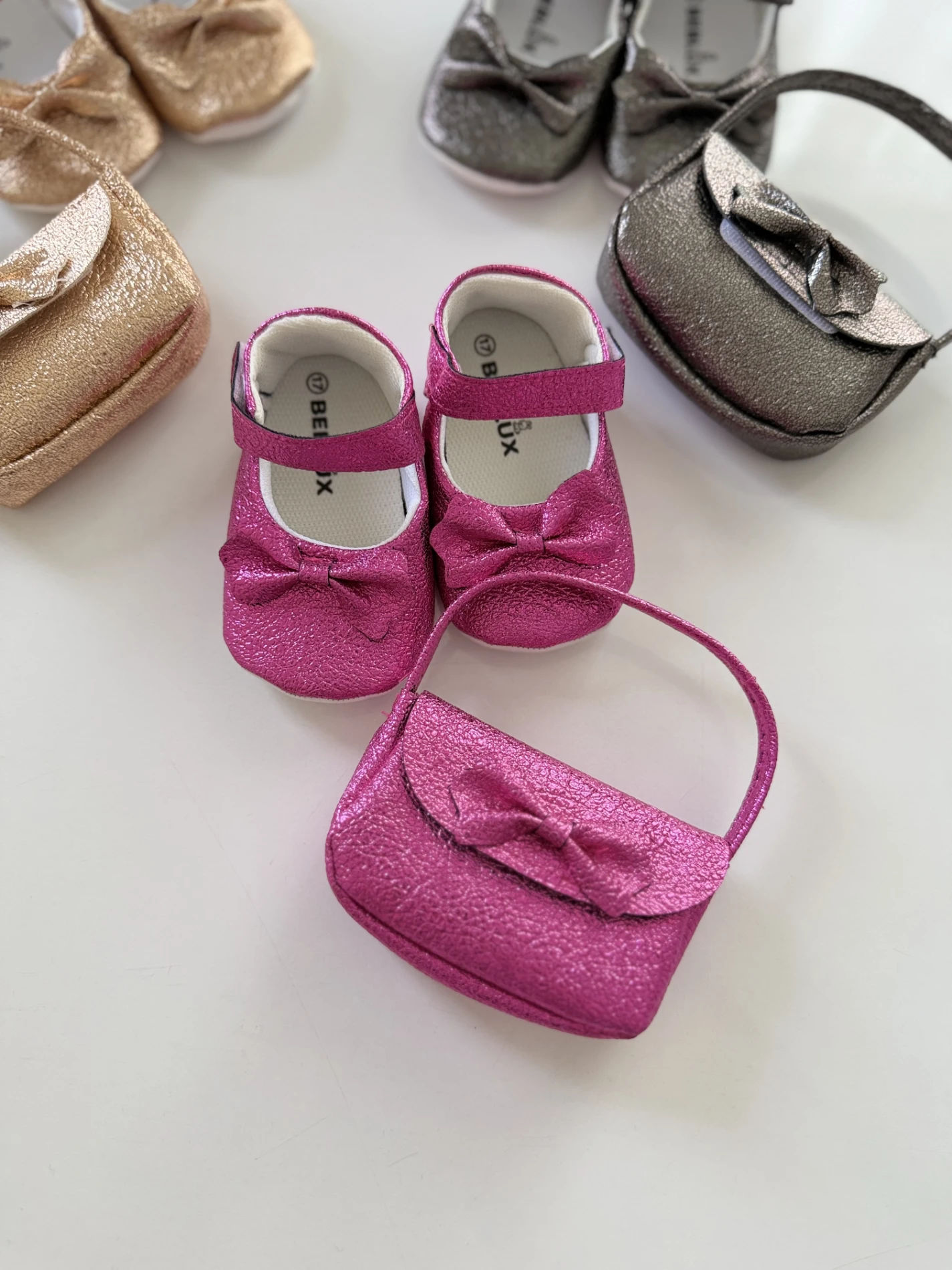 Simli Parıltılı Çanta & Ayakkabı Set