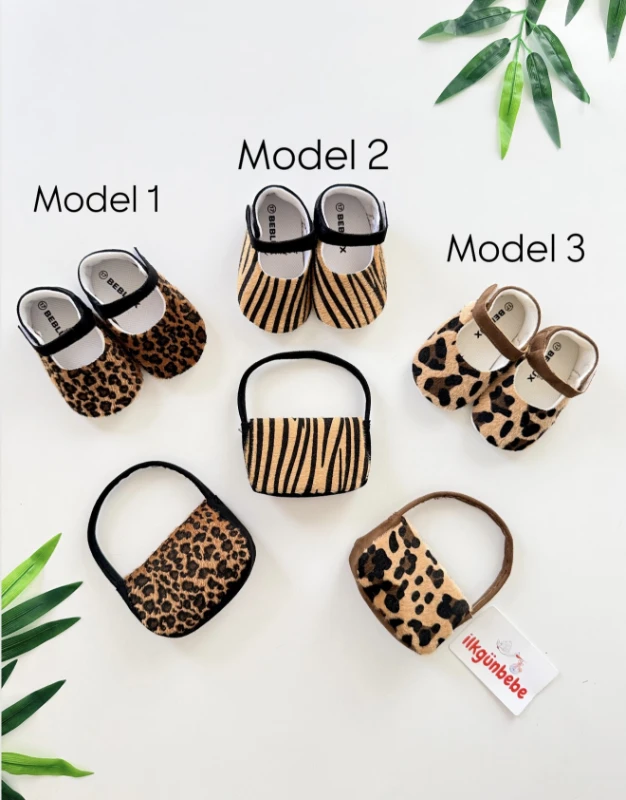Leopar Çanta & Ayakkabı Set