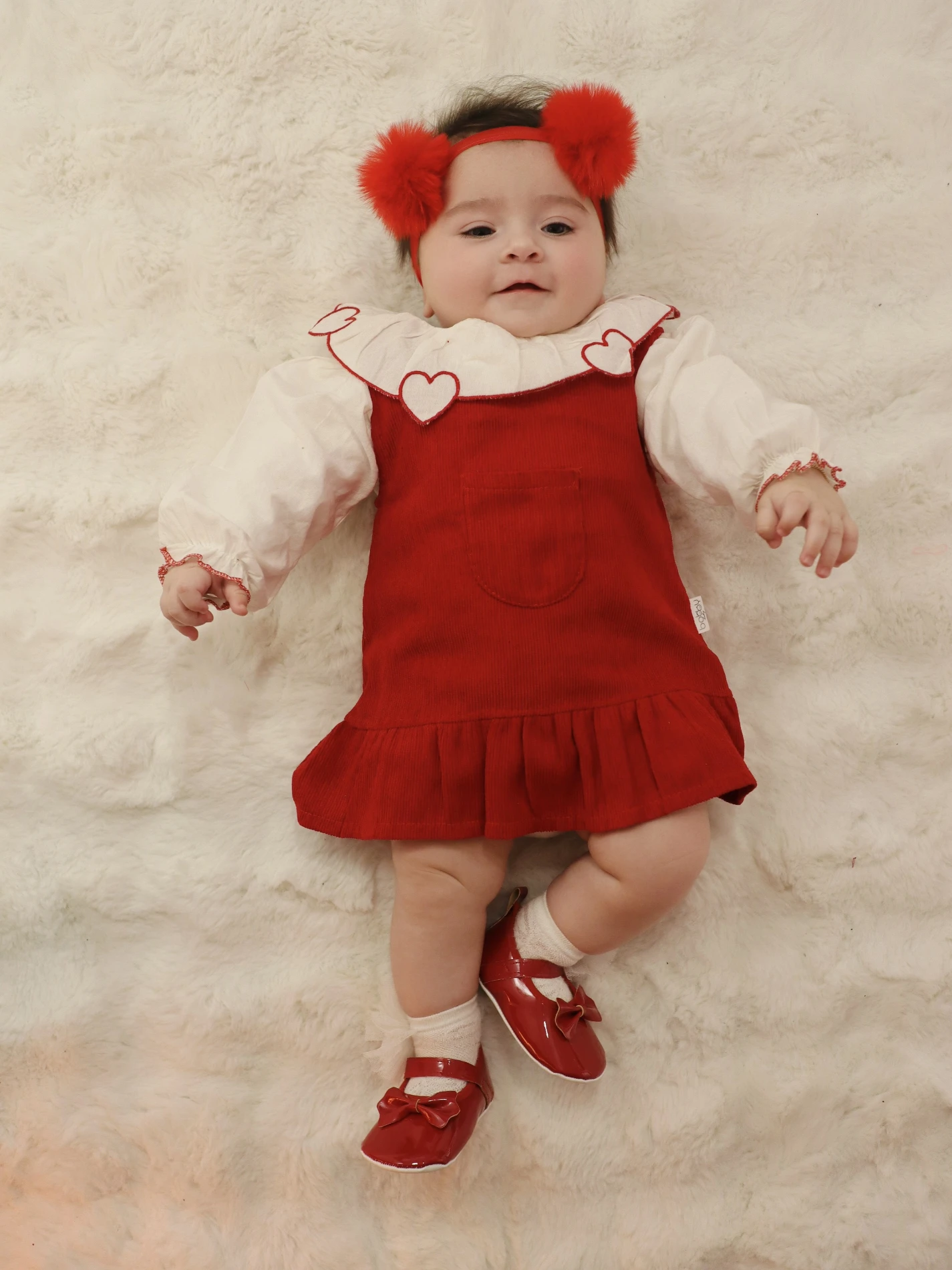 Kalp Desenli Kadife Etekli Gömlek & Jile 