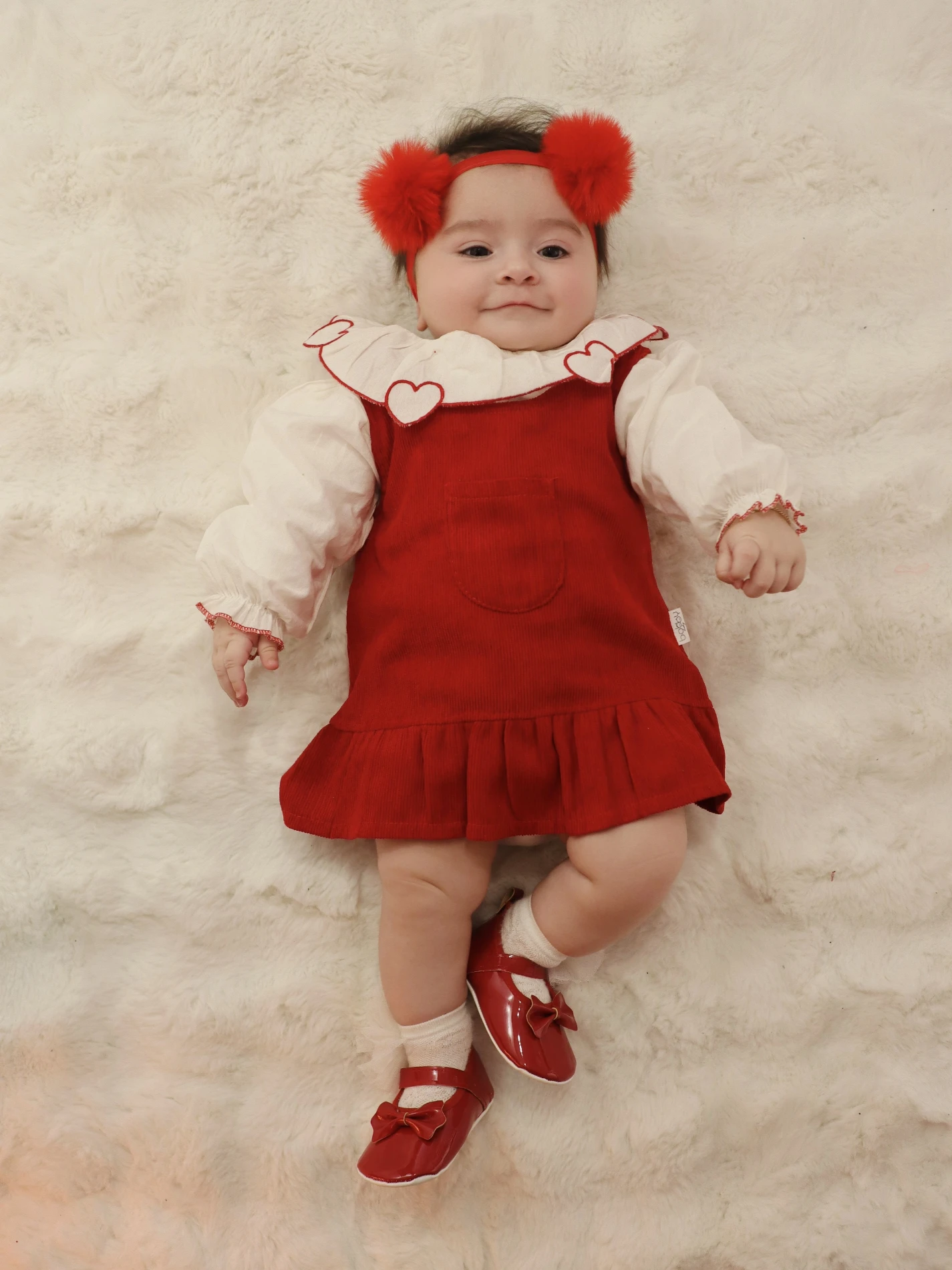 Kalp Desenli Kadife Etekli Gömlek & Jile 