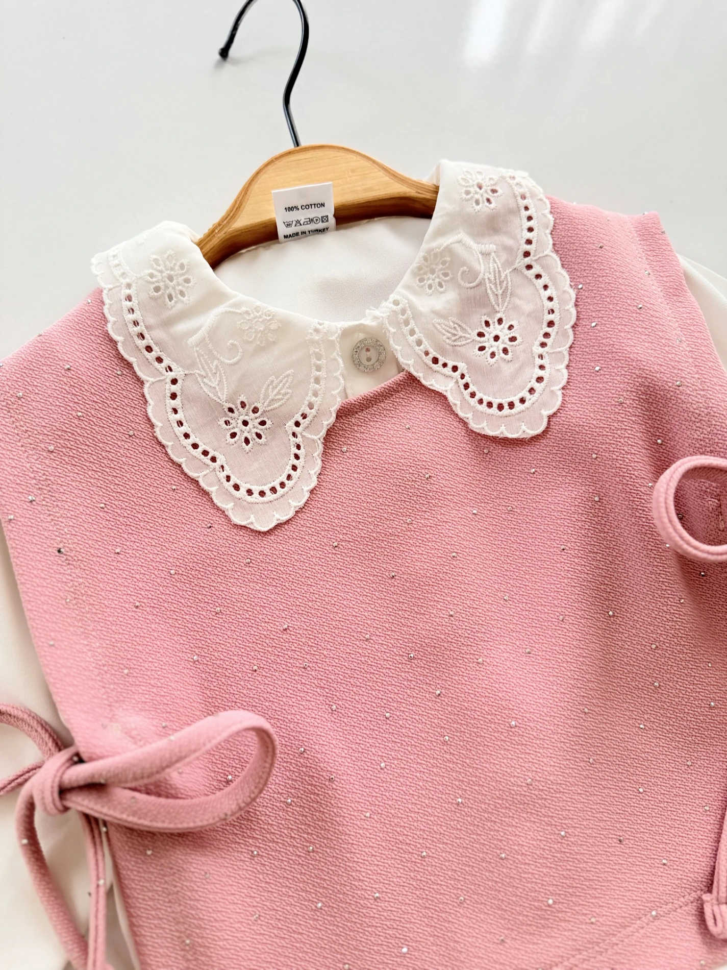 Parıltılı Taşlı Süveterli İspanyol Pantalonlu 3’lü Takım