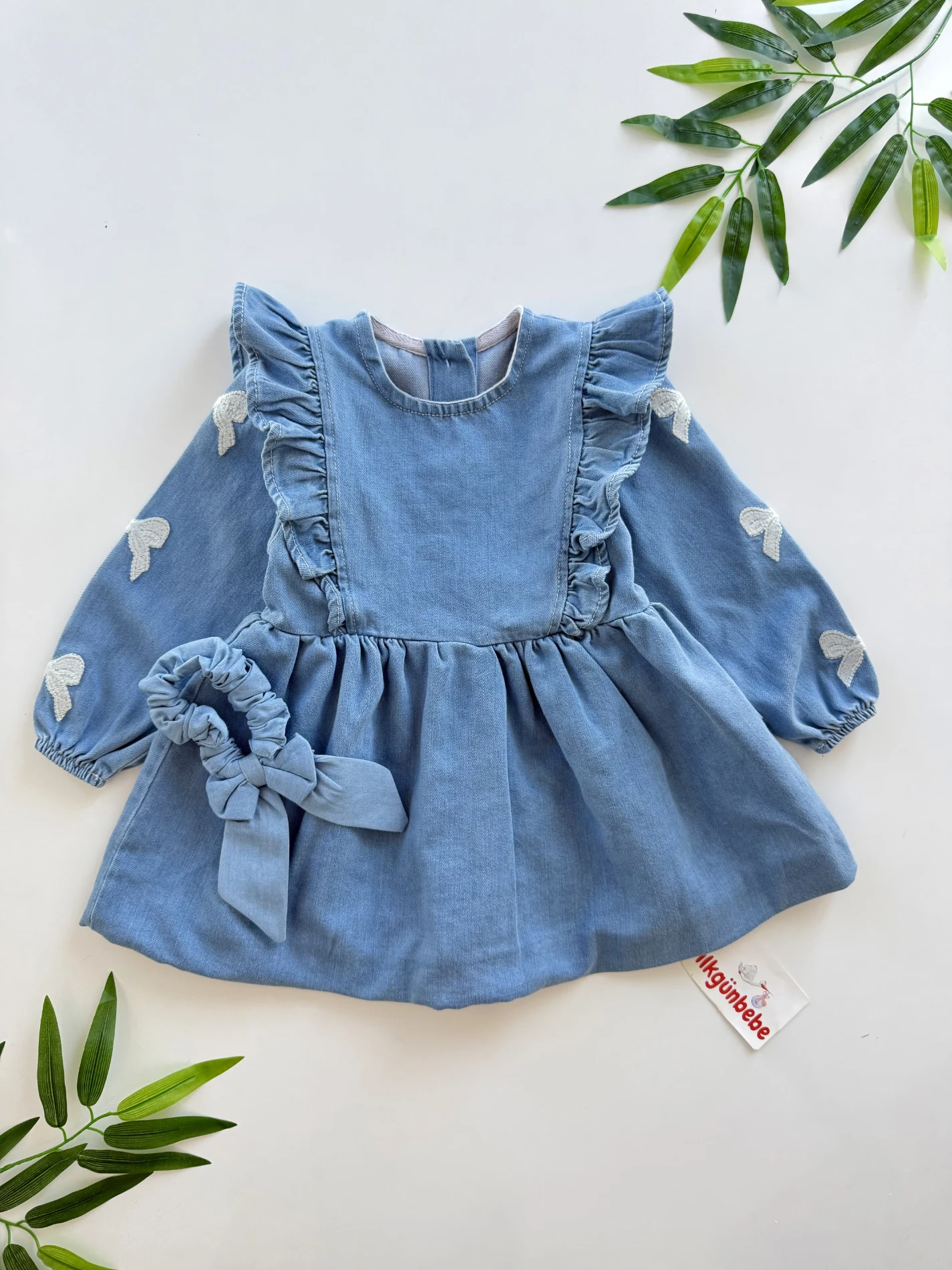 Alice Fiyonklu Denim Toka  & Kot Elbise 