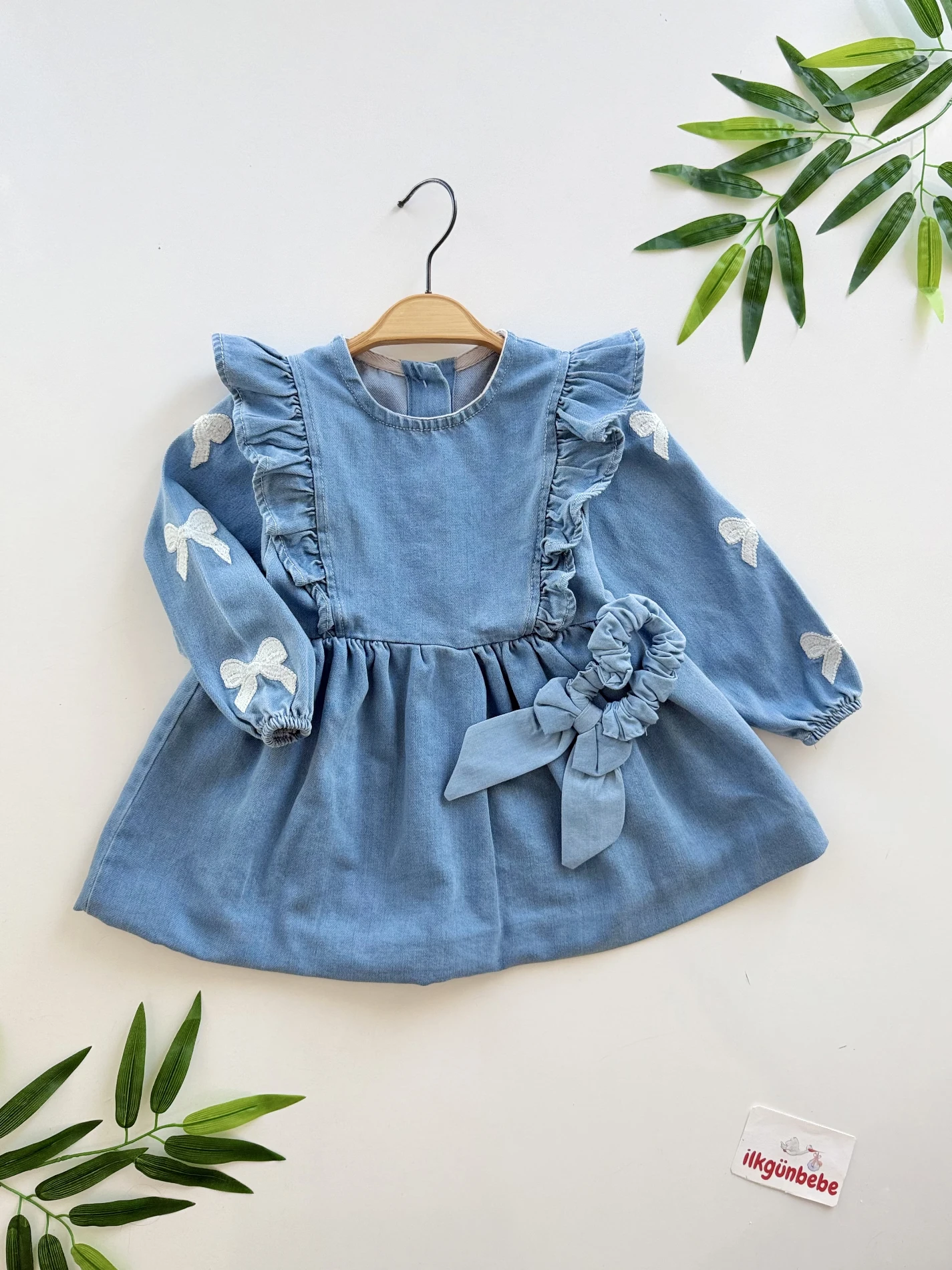 Alice Fiyonklu Denim Toka  & Kot Elbise 