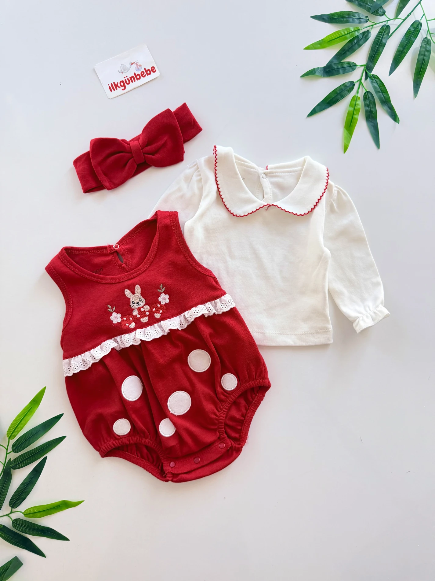 Bunny Body Romper Bandana Set 