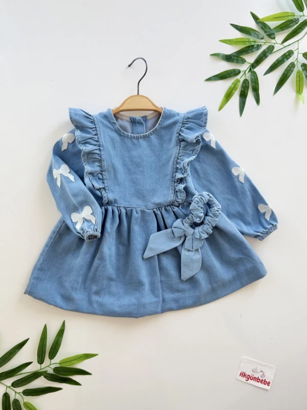 Alice Fiyonklu Denim Toka  & Kot Elbise 