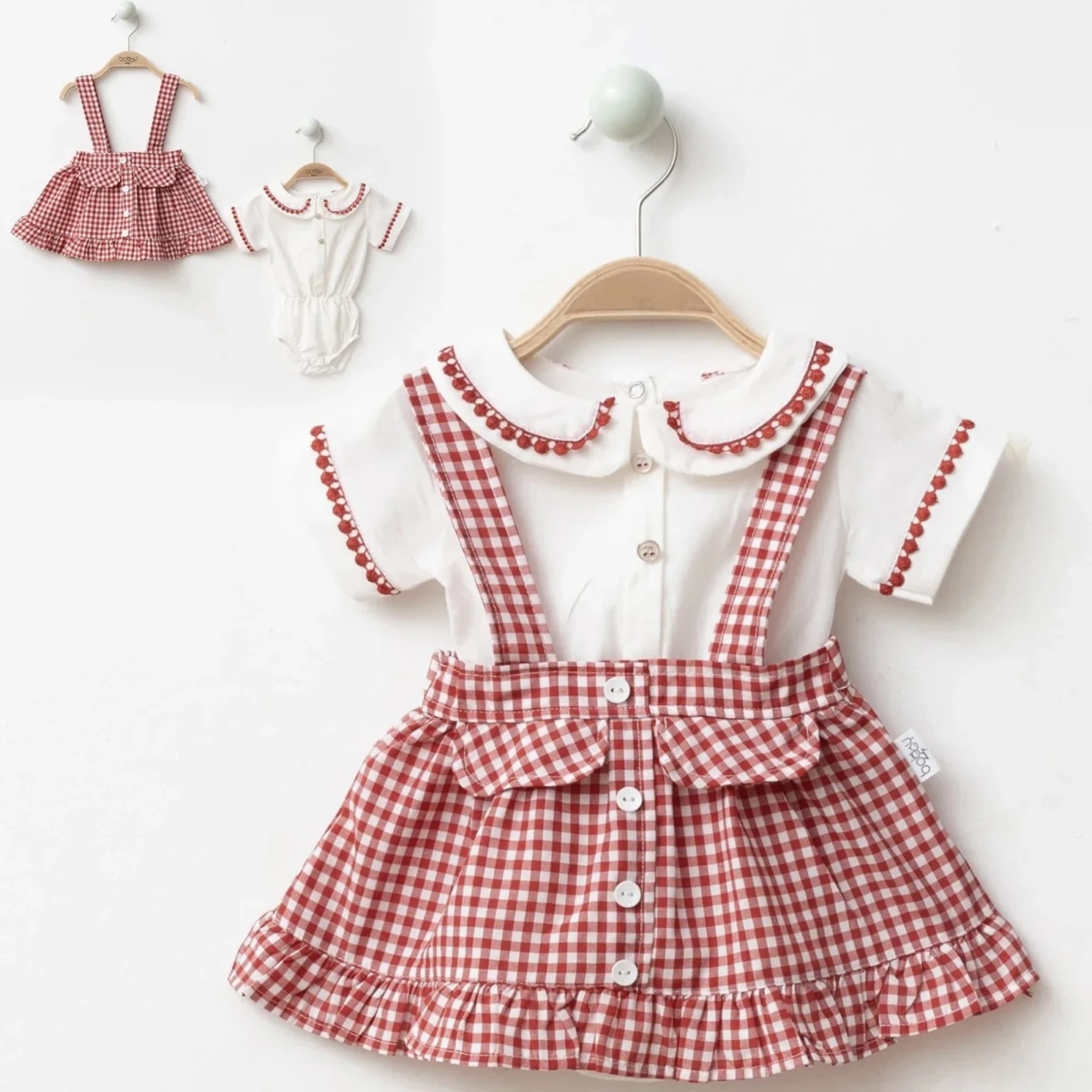 Redrose Ekose & Gömlek Elbise Set