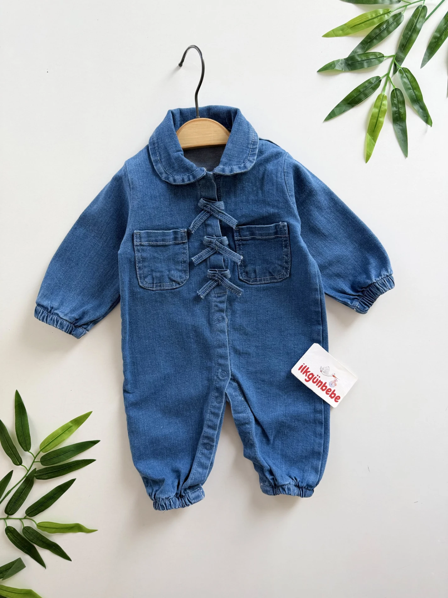 Luna Fiyonk Denim Kot Tulum