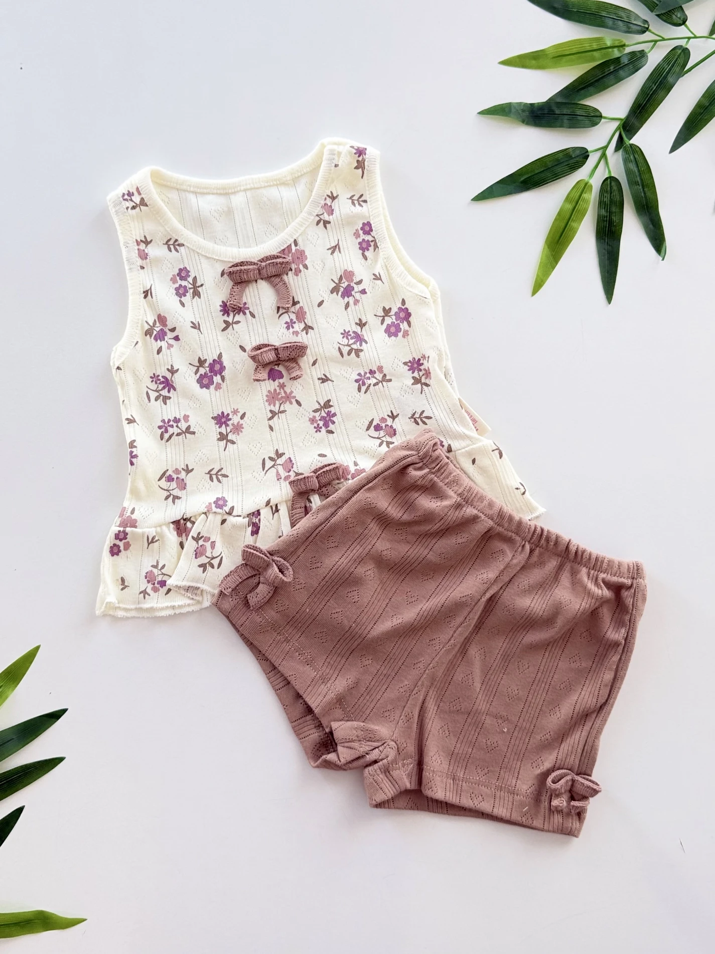 Lilu Çiçek Desenli Yazlık Takım