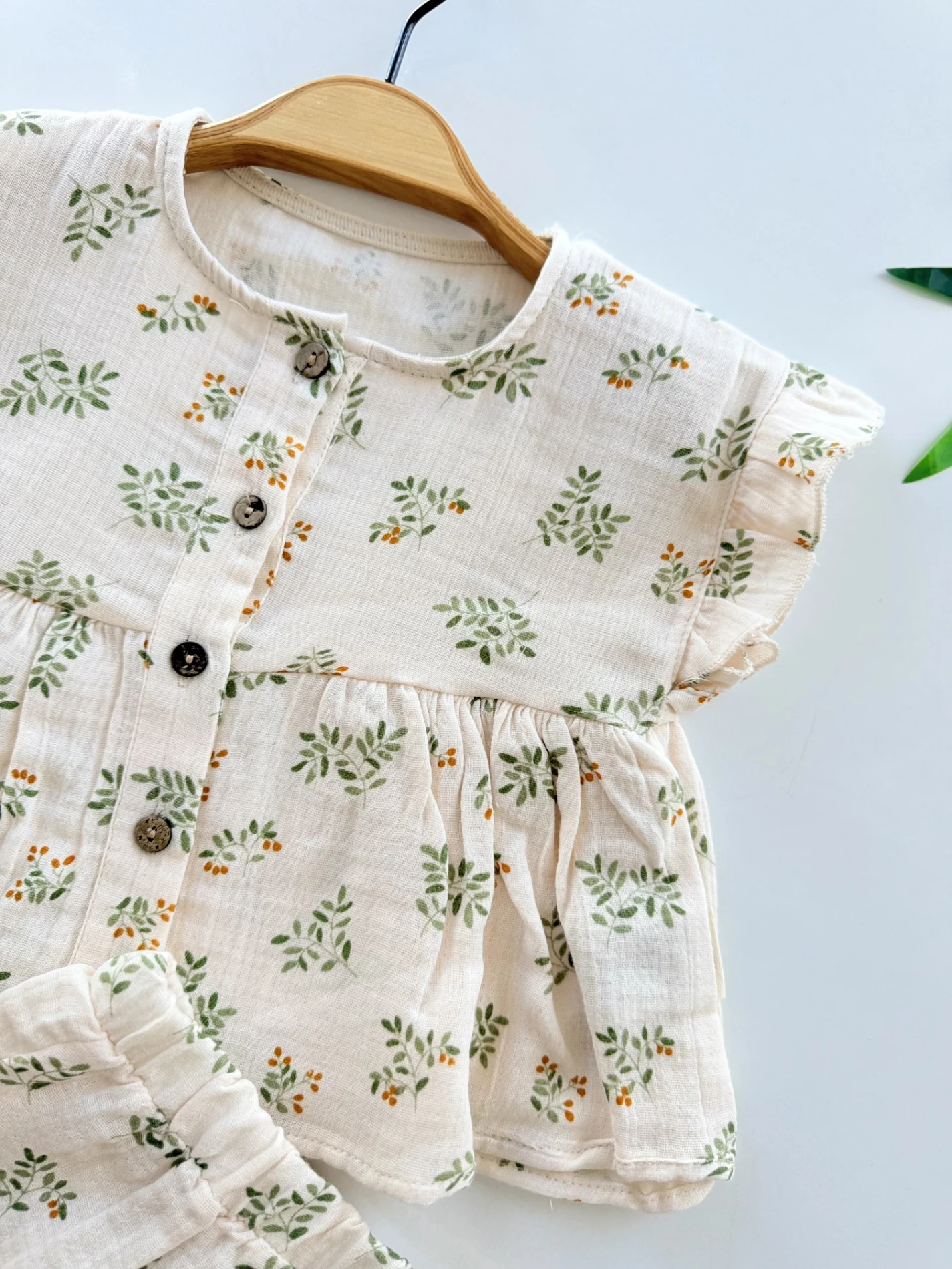 Natural Müslin Detaylı   Yazlık Takım