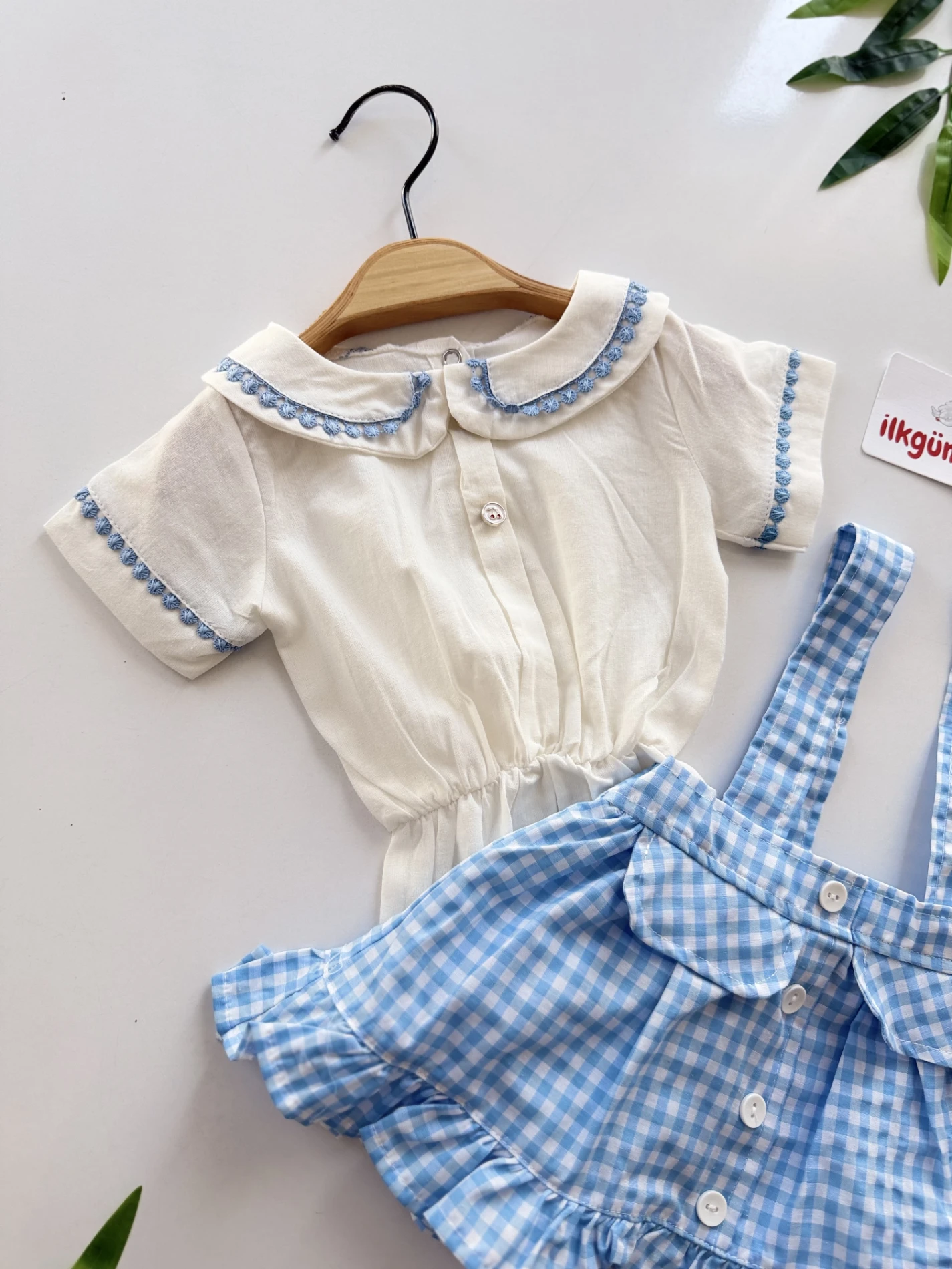 Bluegirl Ekose & Gömlek Elbise Set