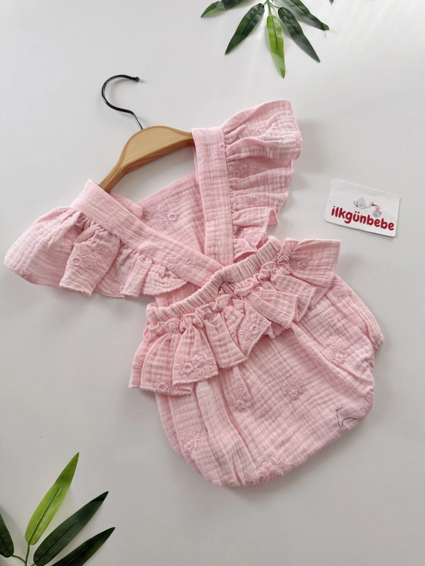 Flora Müslin Yazlık Romper