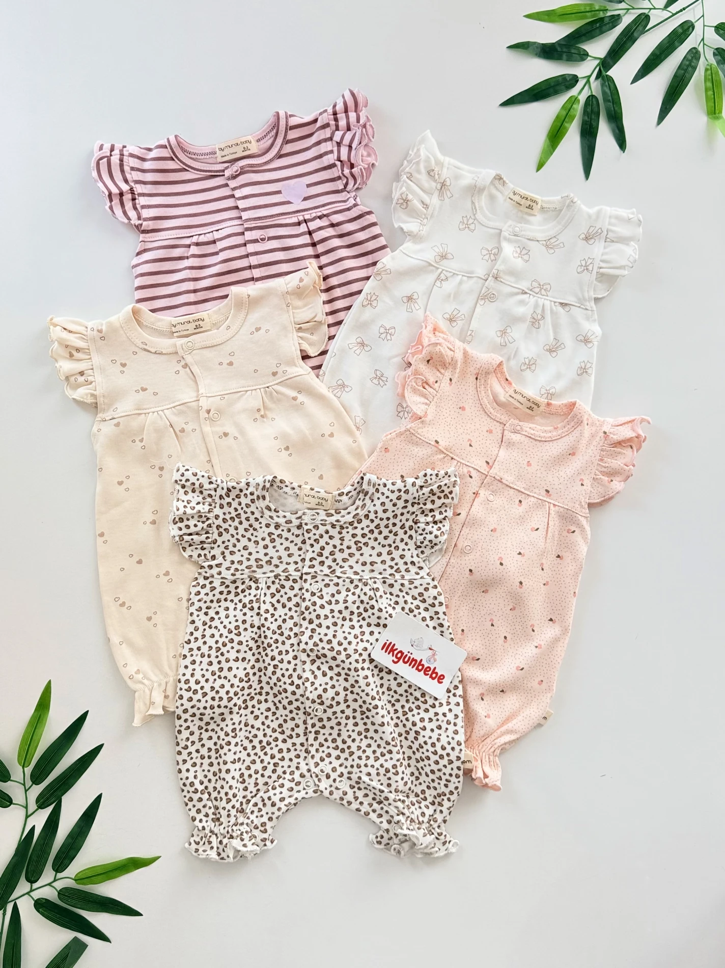 5 Tulum  & 5 Bandana  %100  Pamuk Yazlık Tulum Set