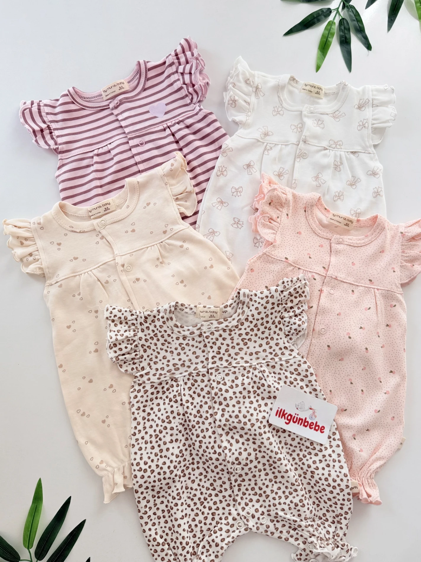 5 Tulum  & 5 Bandana  %100  Pamuk Yazlık Tulum Set