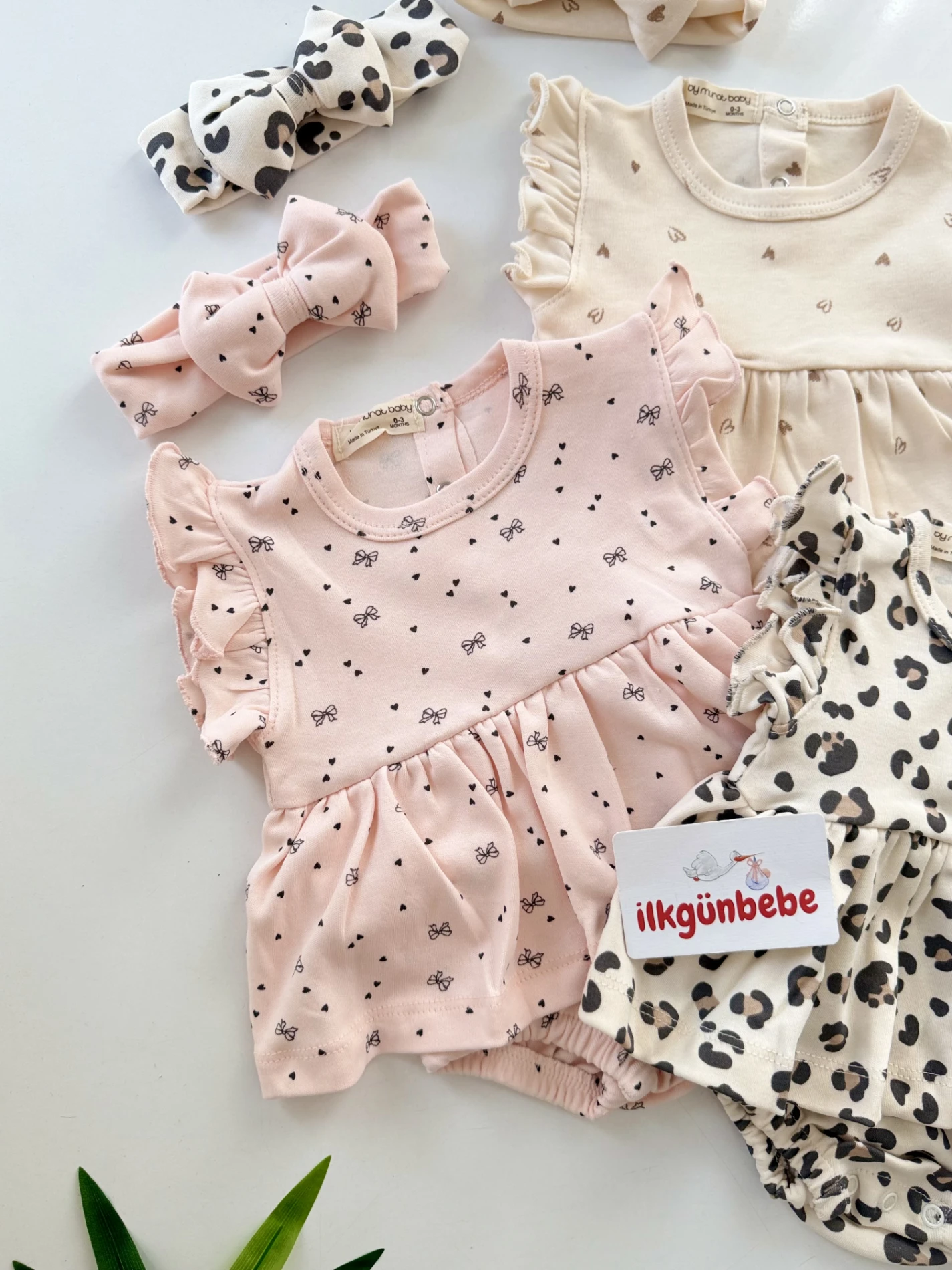 Alice 3’lü Bandanalı Romper Yazlık Set