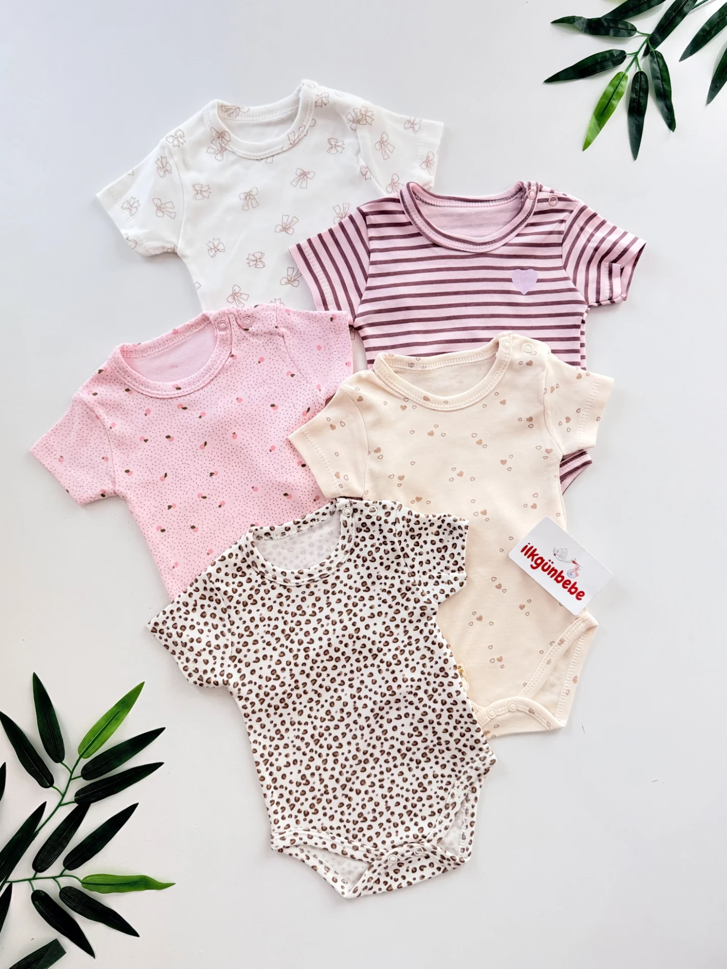 Rengarenk Desenli 5’li Body Set