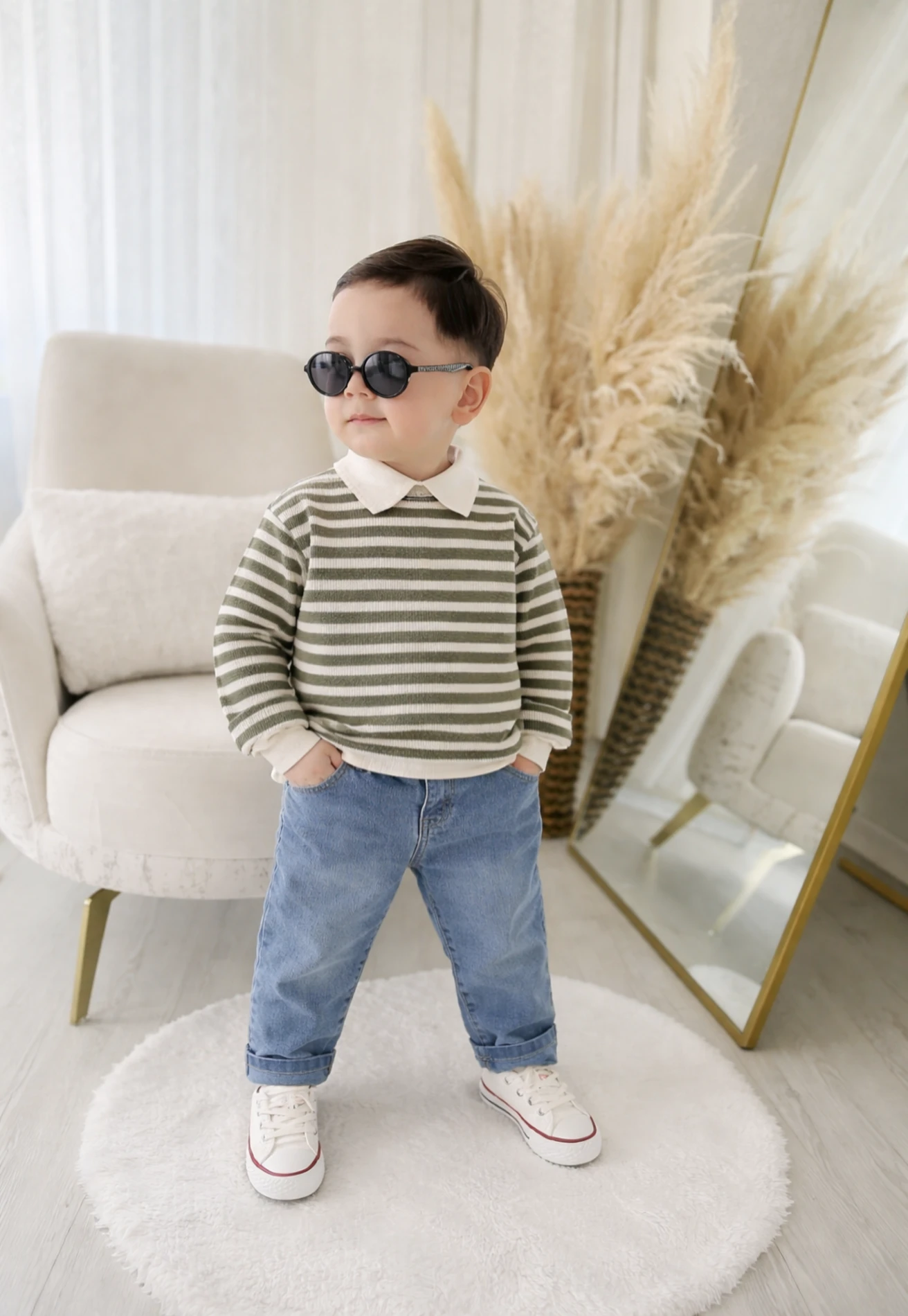 Gömlek Sweat Kot Pantolon Premium 3’lü  Takımı