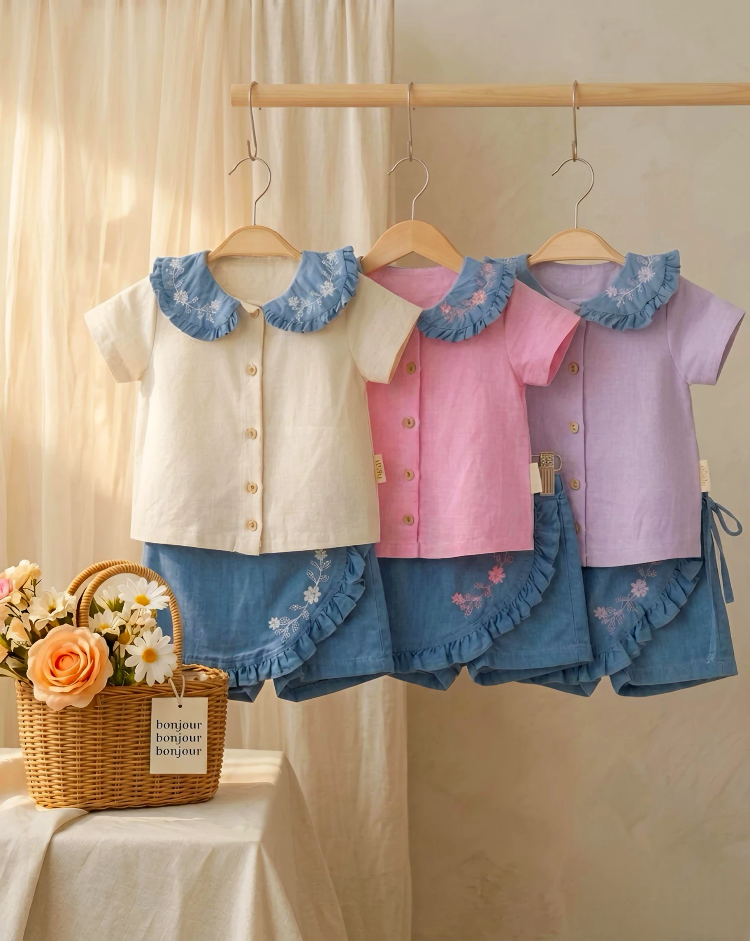 Little Daisy Keten 2’li Takım