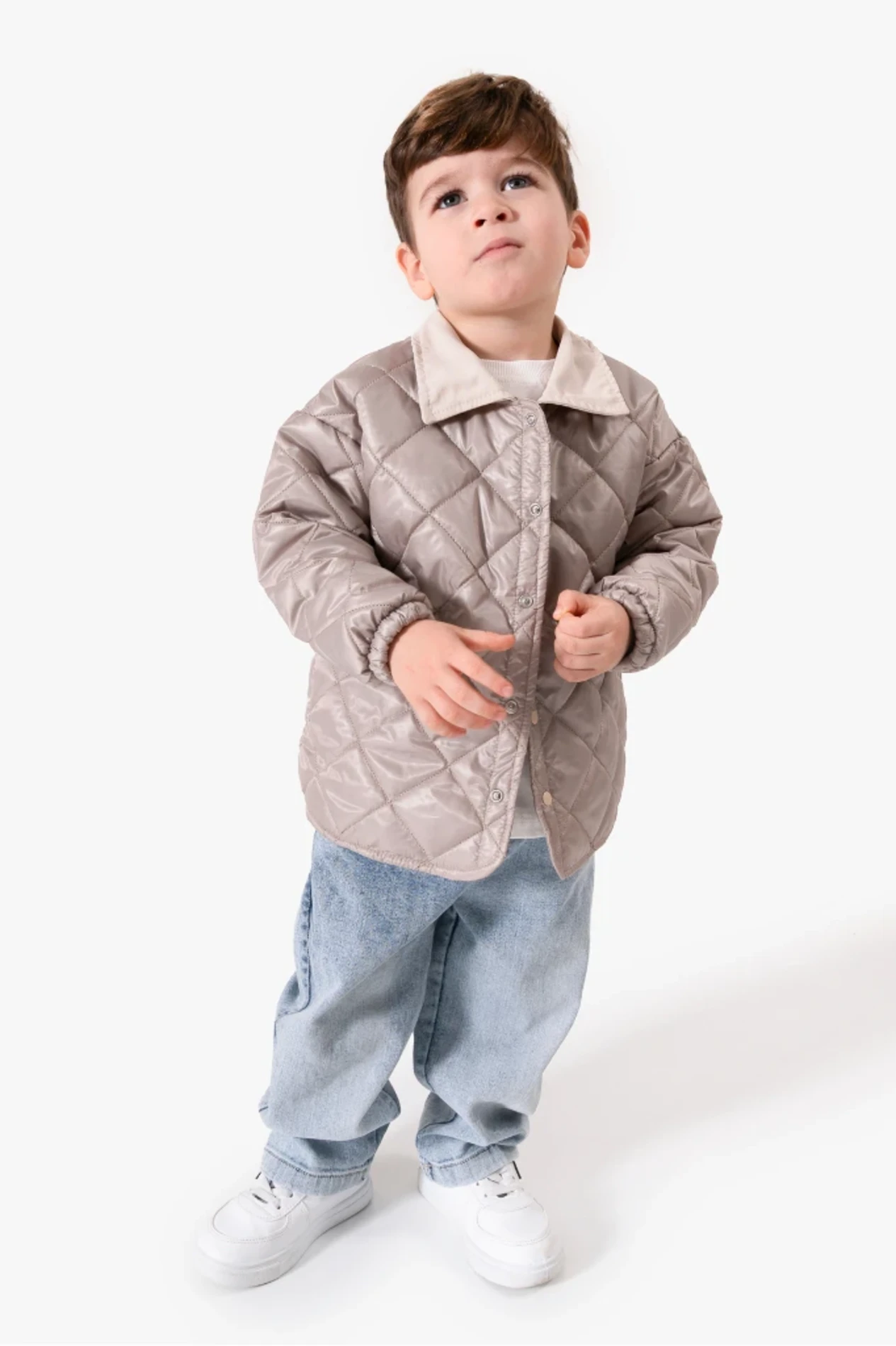 Kapitone Ceketli Kot Pantalonlu 3’lü Takım