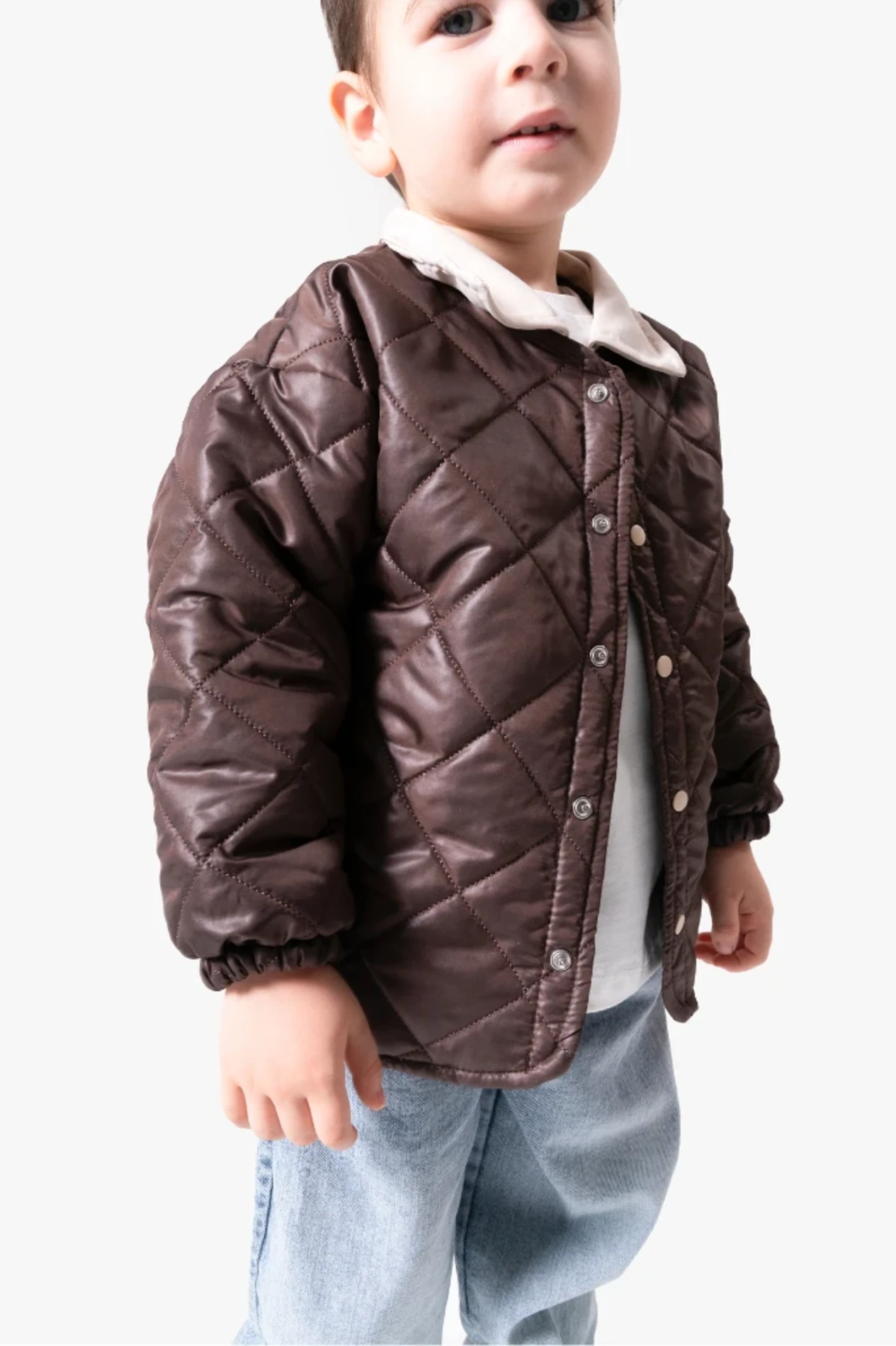 Kapitone Ceketli Kot Pantalonlu 3’lü Takım