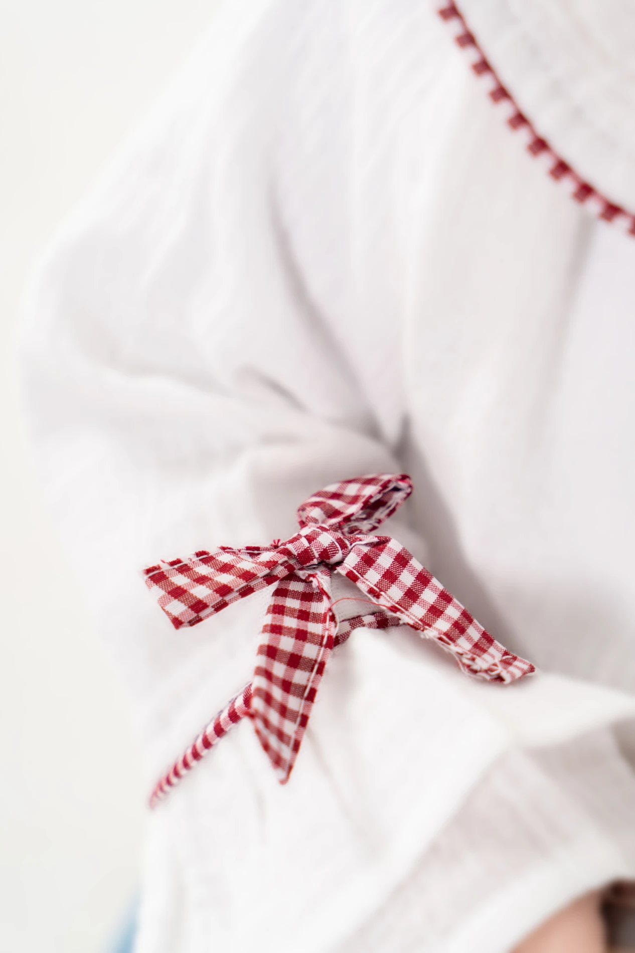 Pötikare Fiyonklu Müslin Yakalı Kot Pantalonlu 2’li Takım