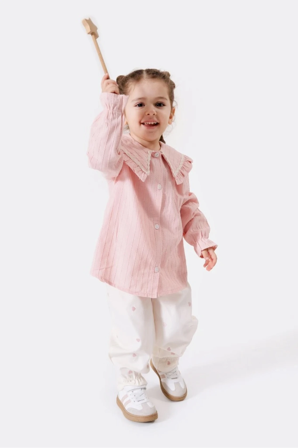 Su Taşı Yaka Detaylı Kalp Pantalonlu Premium Takım