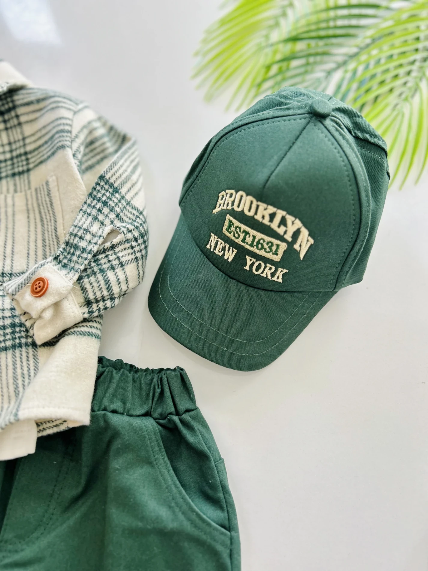 Oduncu Gömlek Şapkalı Oversize Hiphop Pantolon Badili 4lü Erkek Çocuk ve Bebek Takım