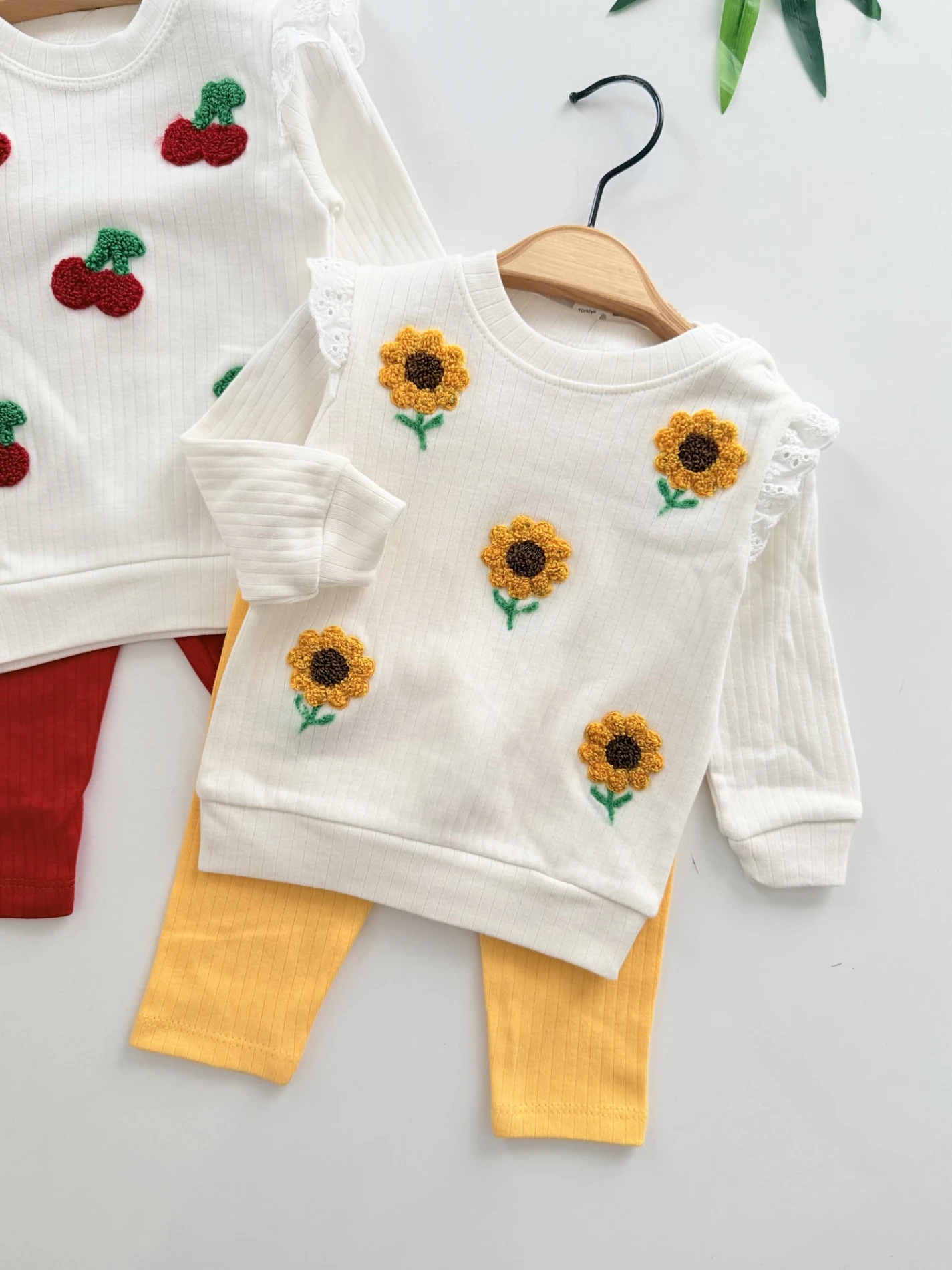 Nakış Detaylı %100 Pamuk 2’li Takım