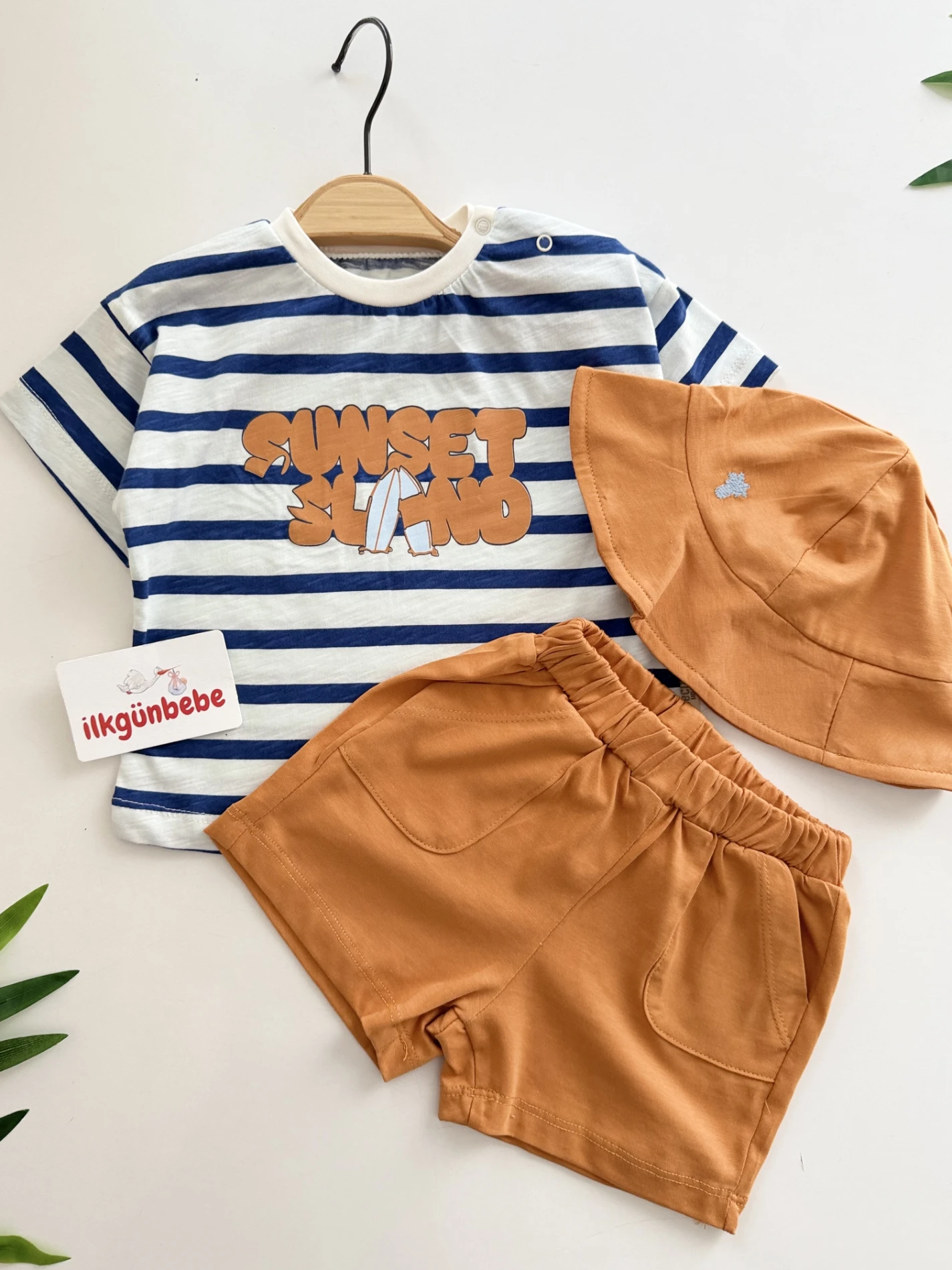 Sunset Island Bucket Şapkalı 3’lü Takım