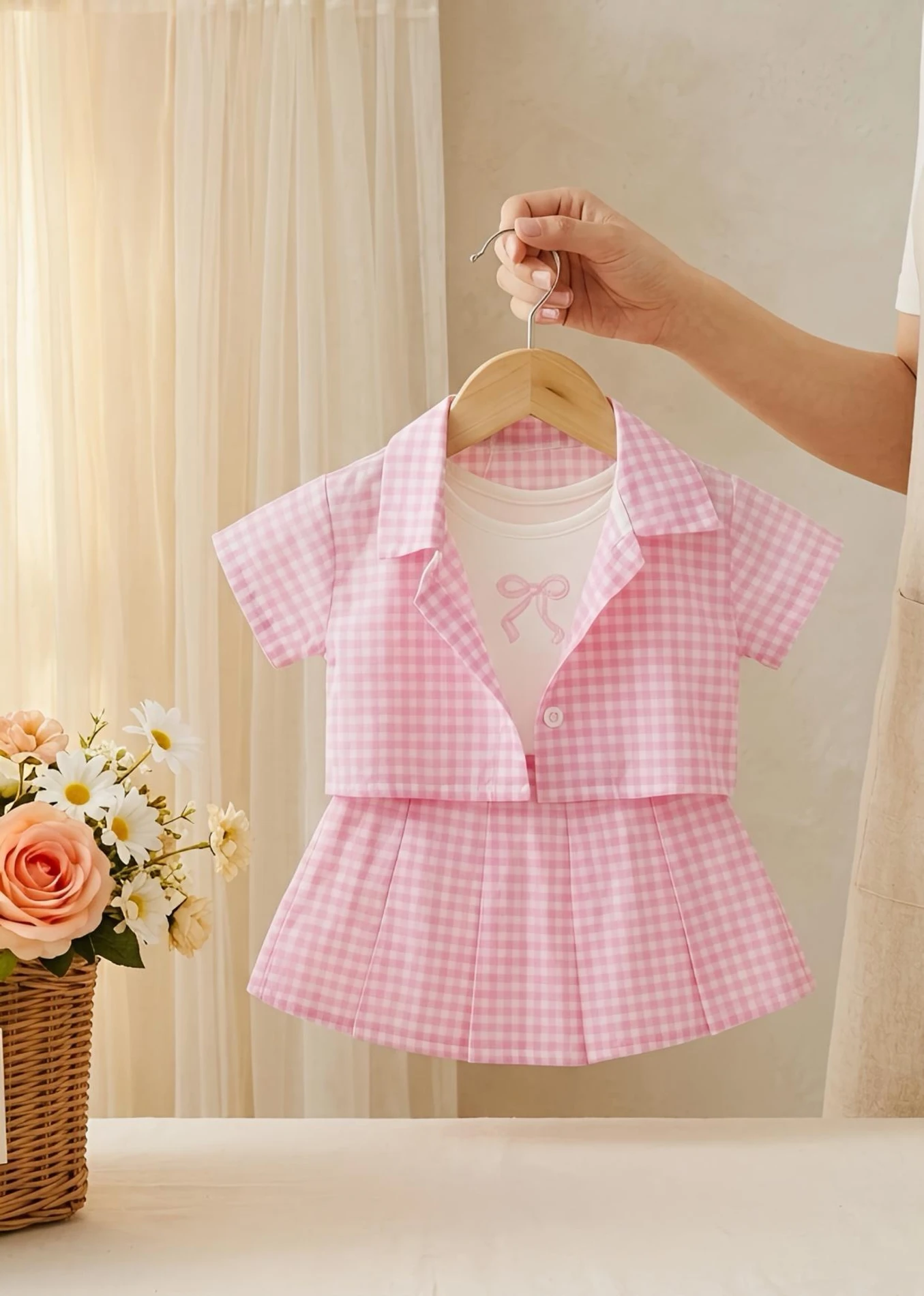 Lori Ekose Crop & Etek 3’lü Takım