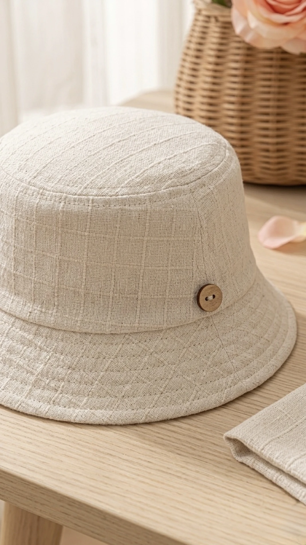 Müslin Şapkalı Müslin Gömlek ve Şort Takım