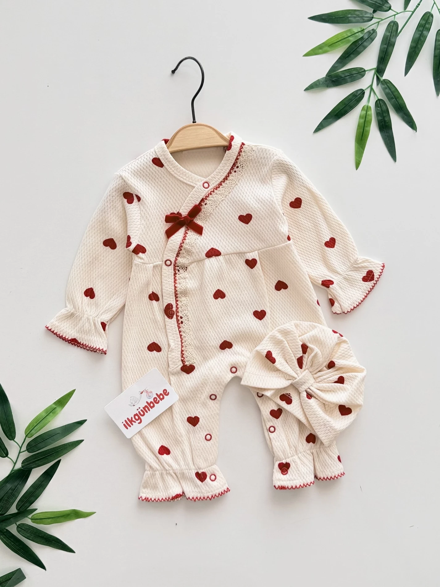 Daisy Güpürlü Müslin Boneli Tulum